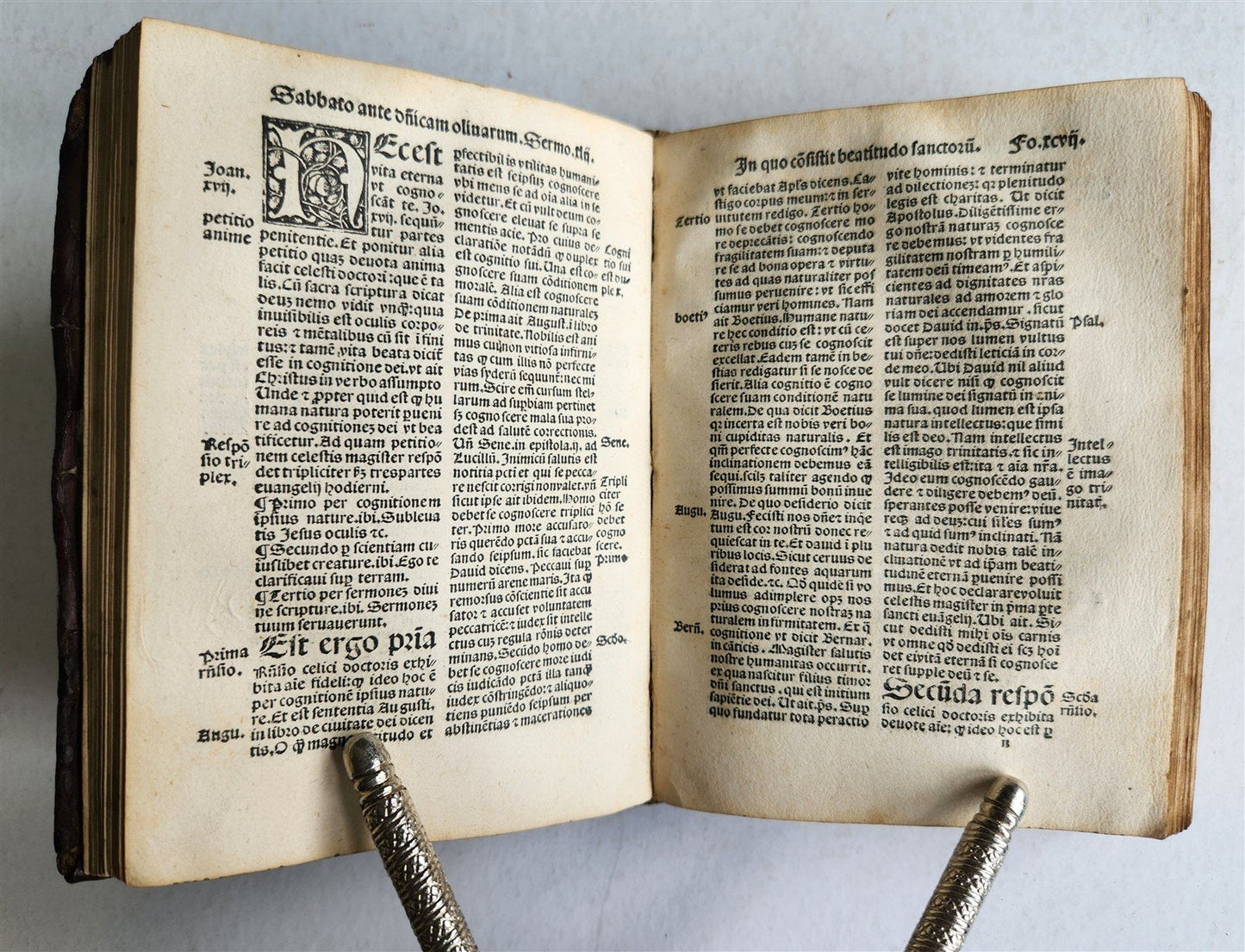 1518 SERMONS POST-INCUNABULA antique early 16th CENTURY original binding RARE