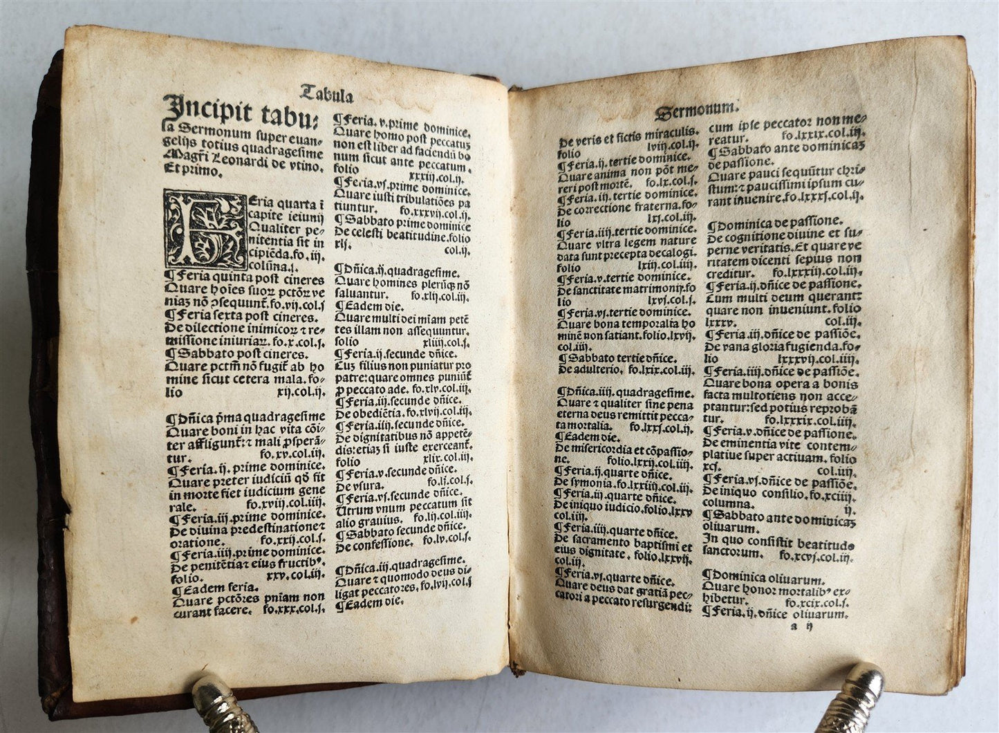 1518 SERMONS POST-INCUNABULA antique early 16th CENTURY original binding RARE