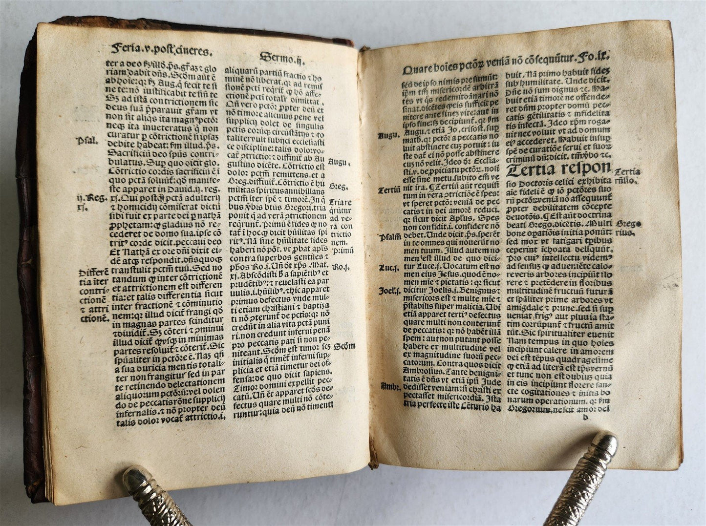 1518 SERMONS POST-INCUNABULA antique early 16th CENTURY original binding RARE