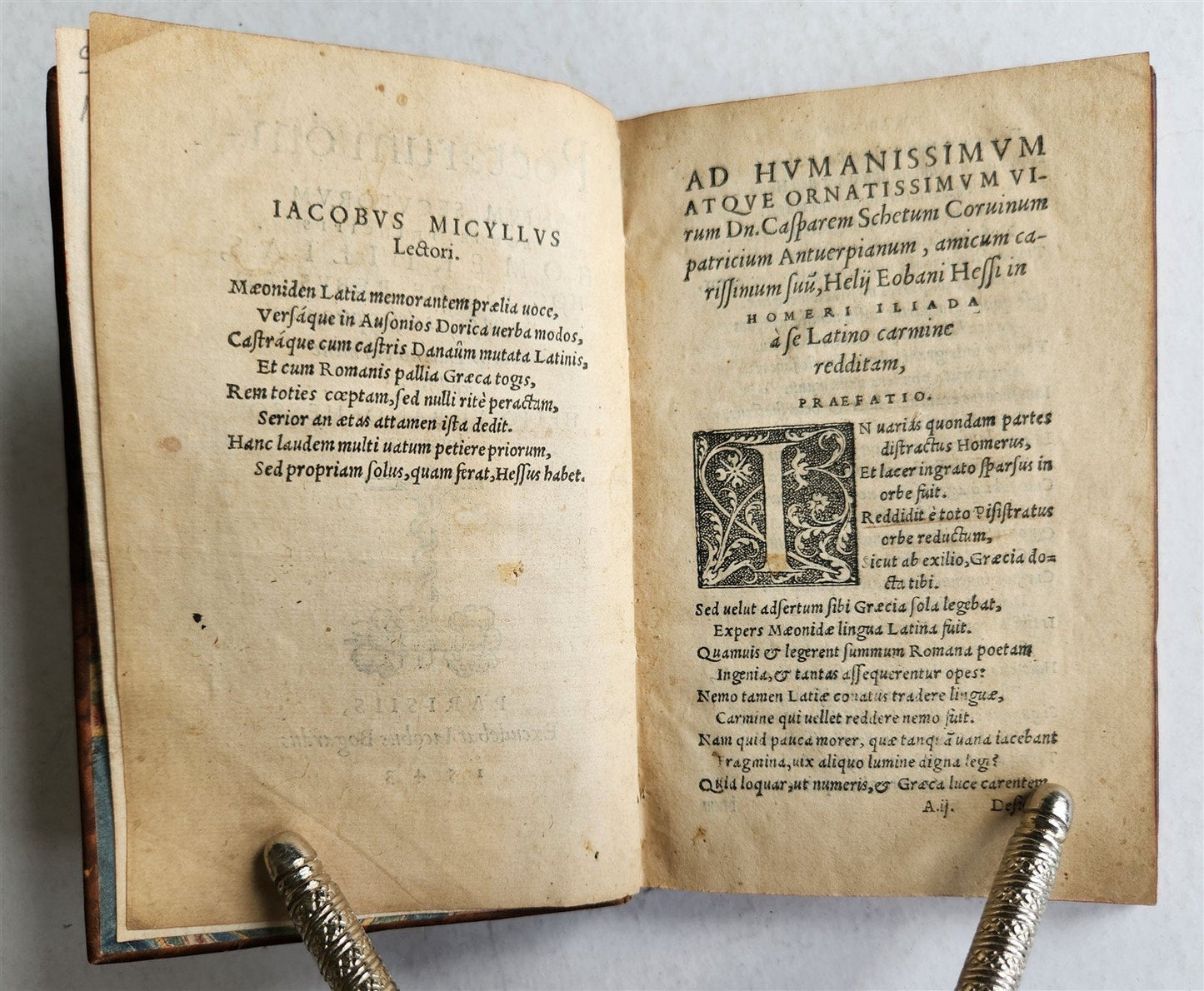 1543 HOMER ILIAD antique 16th CENTURY VERY RARE EDITION transl by Helius Eobanus