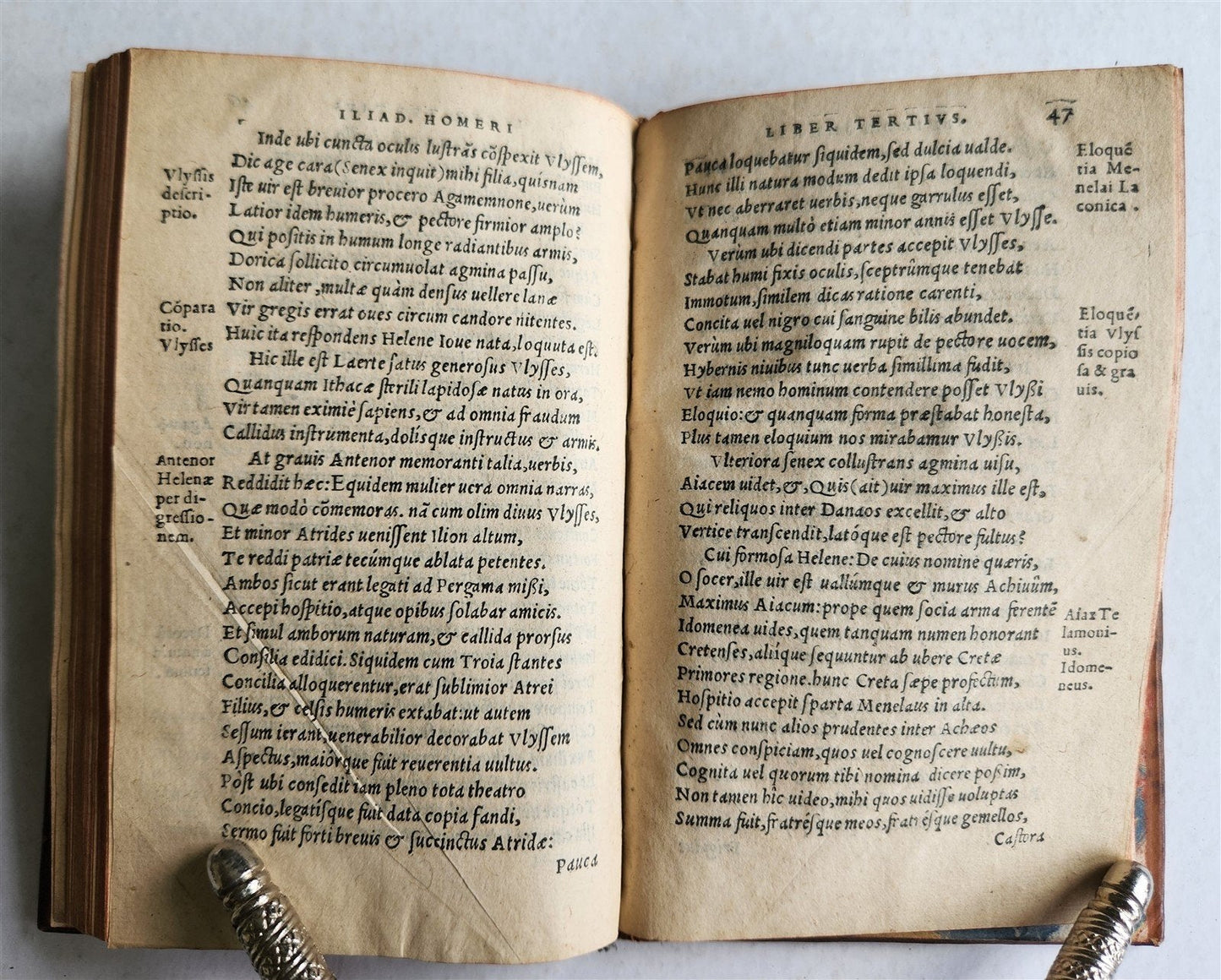1543 HOMER ILIAD antique 16th CENTURY VERY RARE EDITION transl by Helius Eobanus