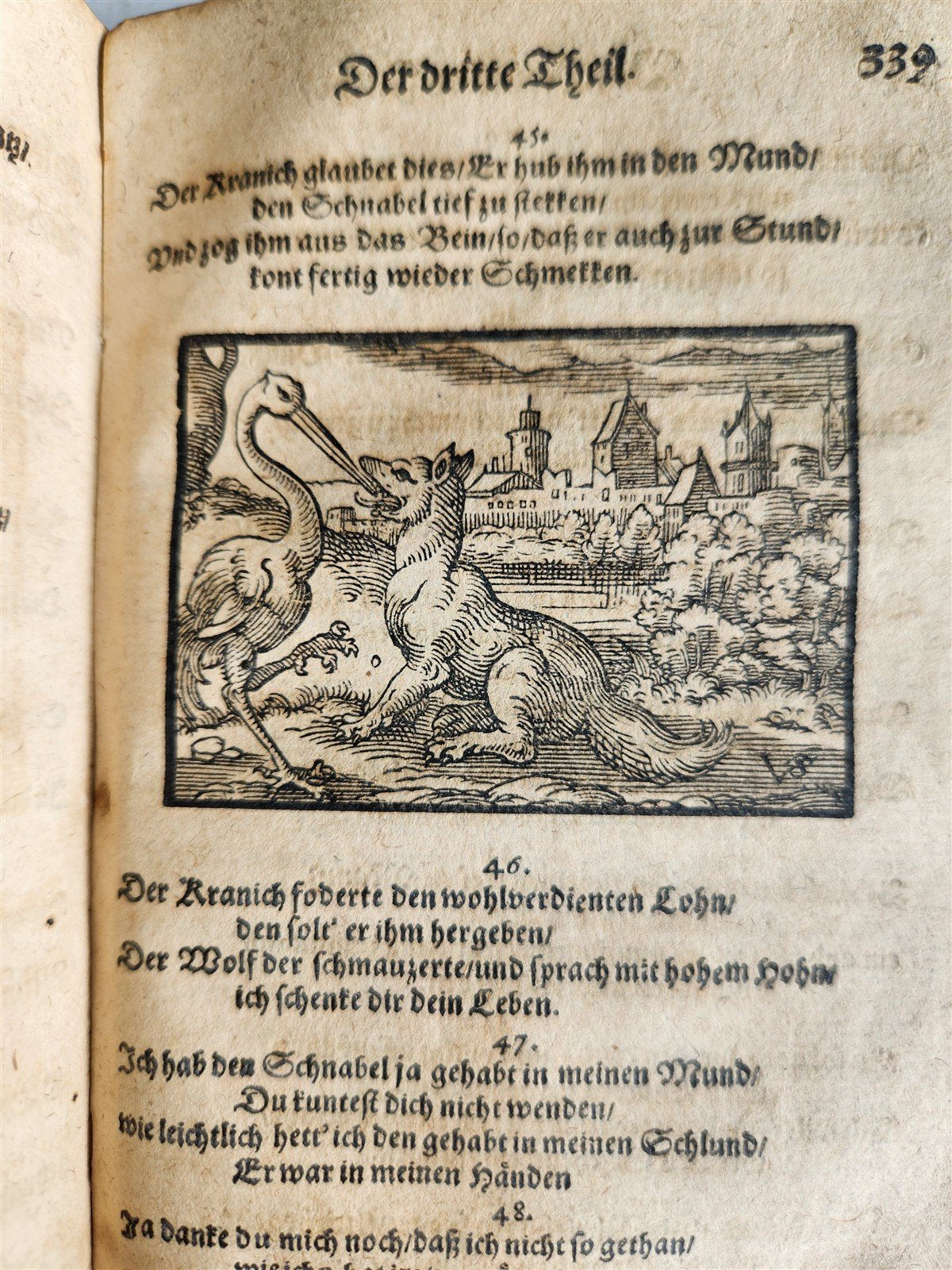 1650 REYNARD THE FOX in GERMAN antique ILLUSTRATED w/ 41 WOODCUTS