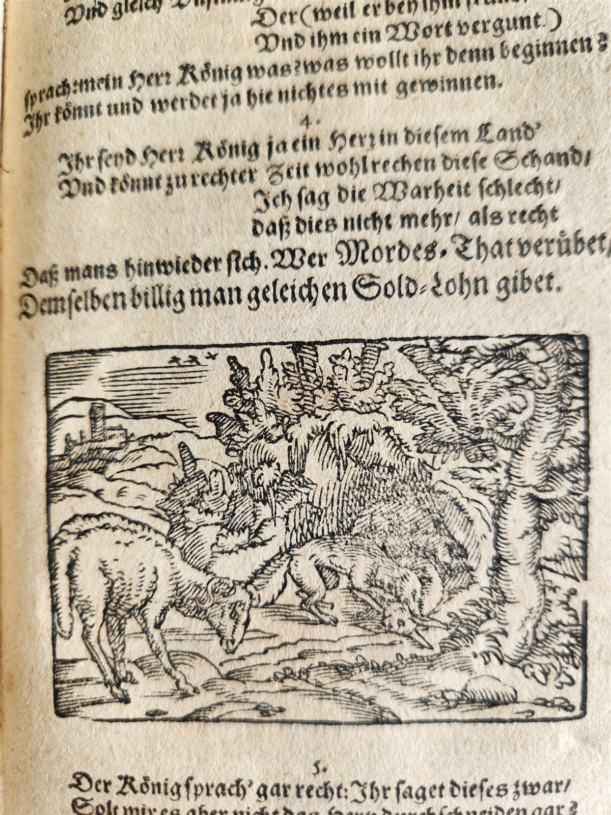1650 REYNARD THE FOX in GERMAN antique ILLUSTRATED w/ 41 WOODCUTS