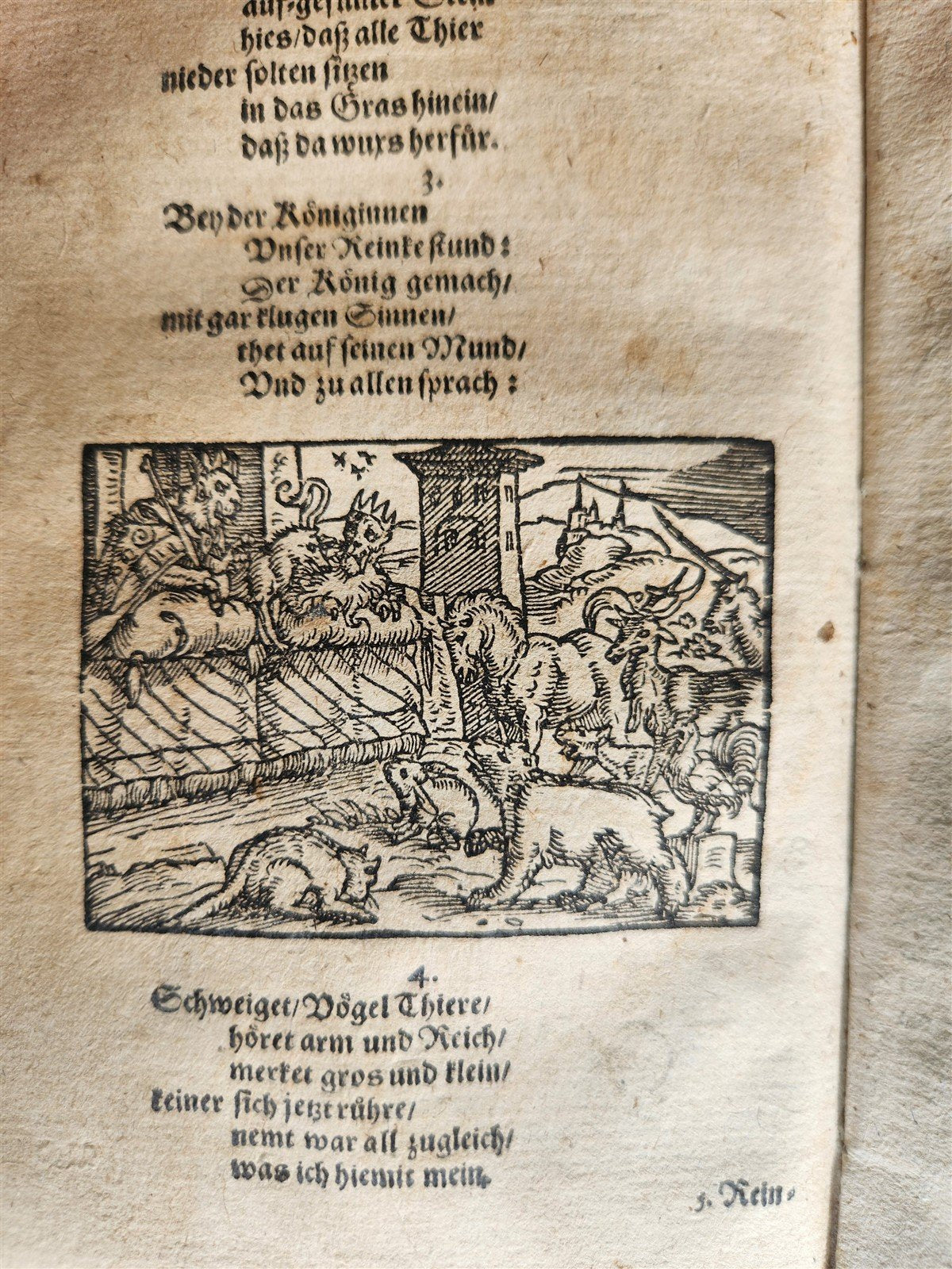1650 REYNARD THE FOX in GERMAN antique ILLUSTRATED w/ 41 WOODCUTS