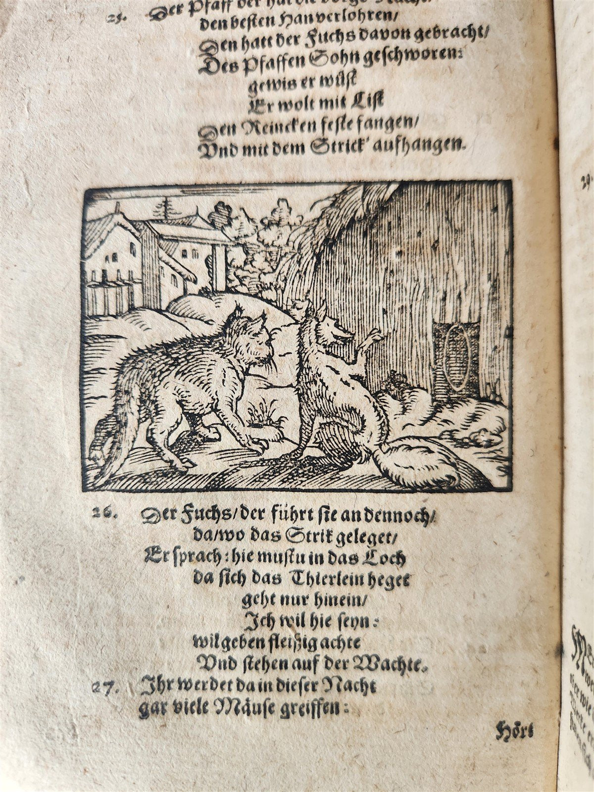1650 REYNARD THE FOX in GERMAN antique ILLUSTRATED w/ 41 WOODCUTS