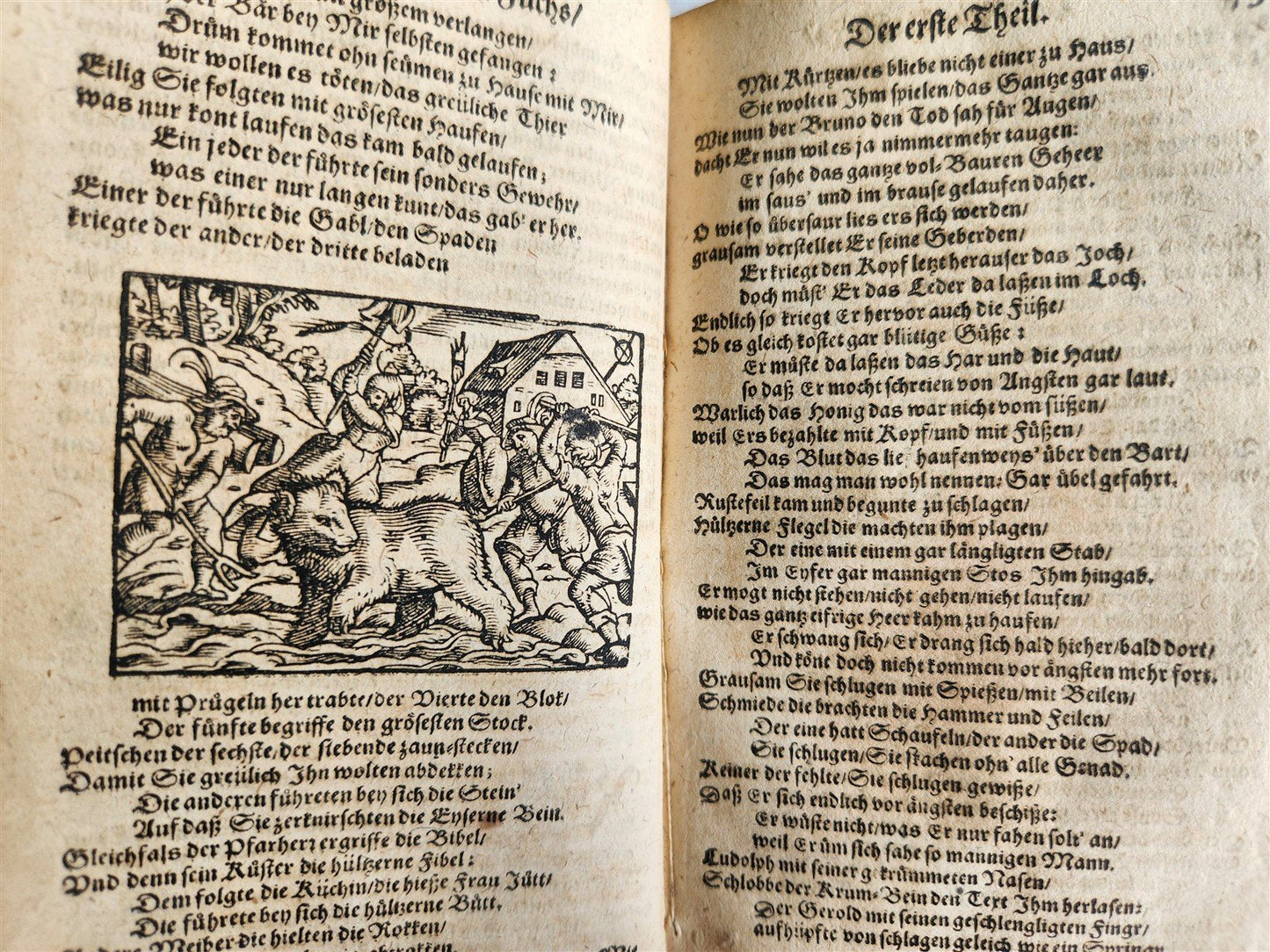 1650 REYNARD THE FOX in GERMAN antique ILLUSTRATED w/ 41 WOODCUTS