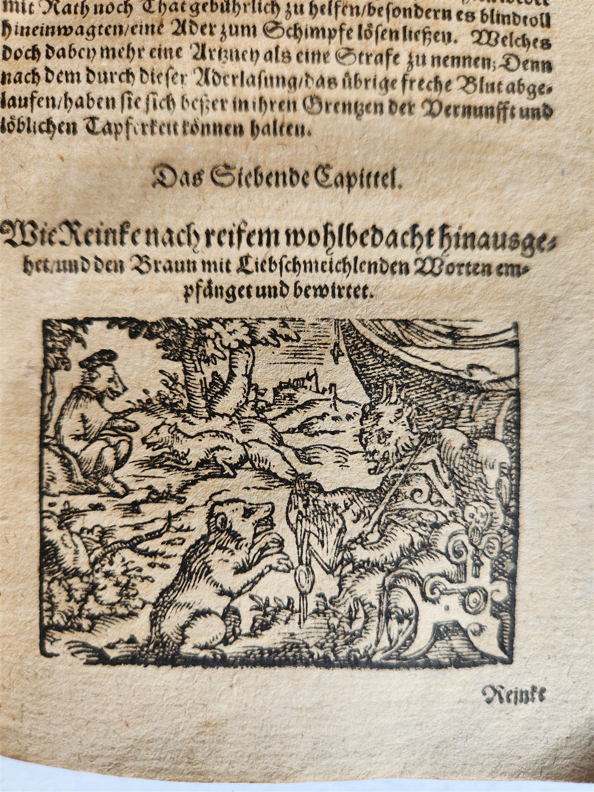 1650 REYNARD THE FOX in GERMAN antique ILLUSTRATED w/ 41 WOODCUTS