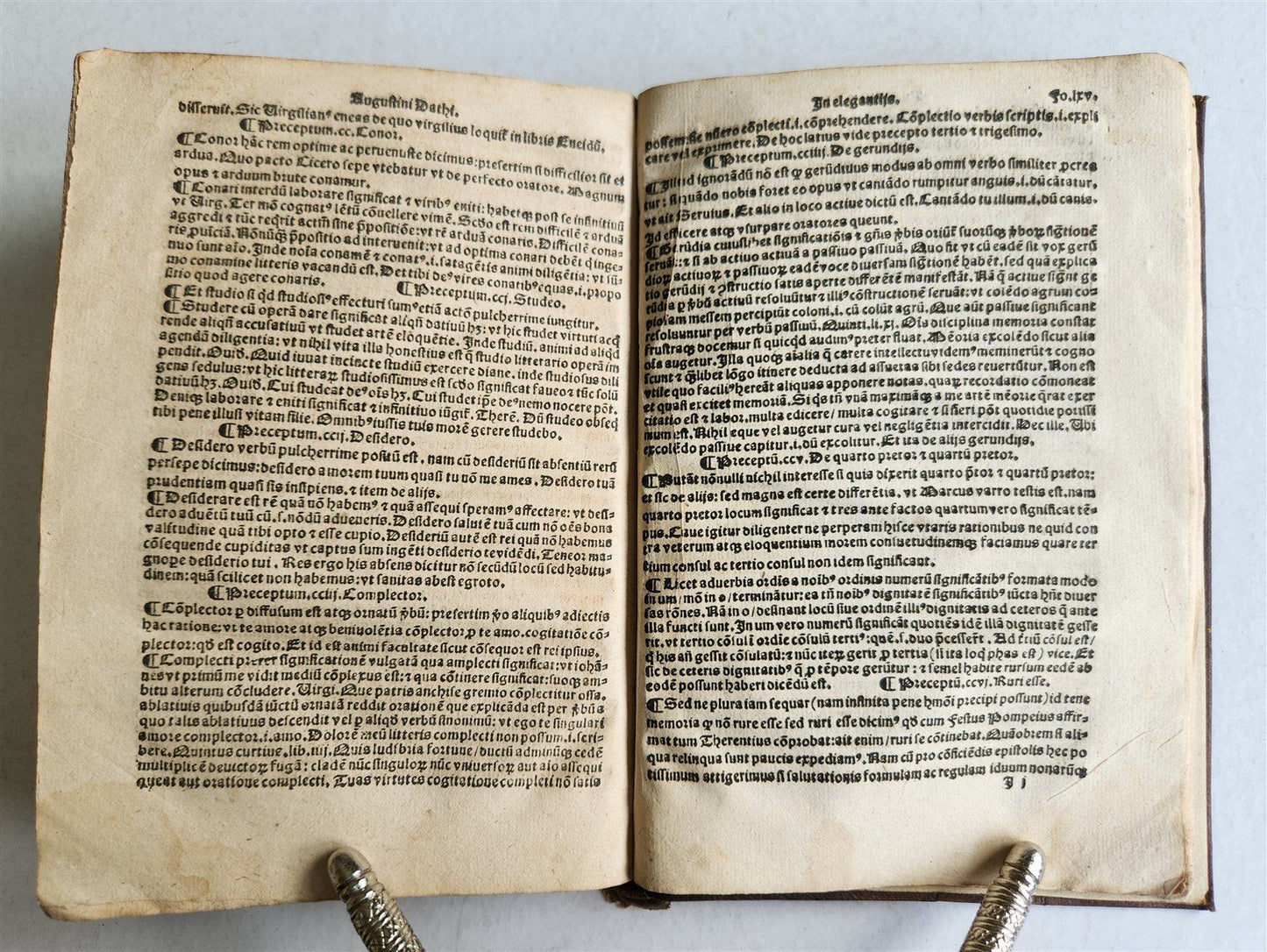 1526 POST-INCUNABULA CICERO COMMENTRAIES by A. DATUS antique ORIGINAL BINDING