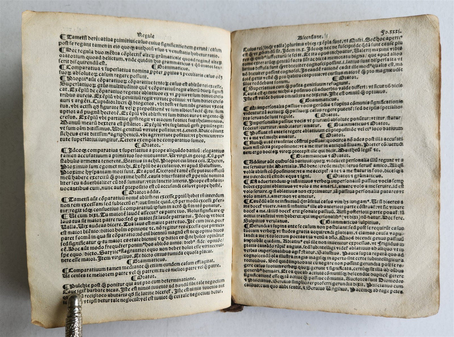 1526 POST-INCUNABULA CICERO COMMENTRAIES by A. DATUS antique ORIGINAL BINDING