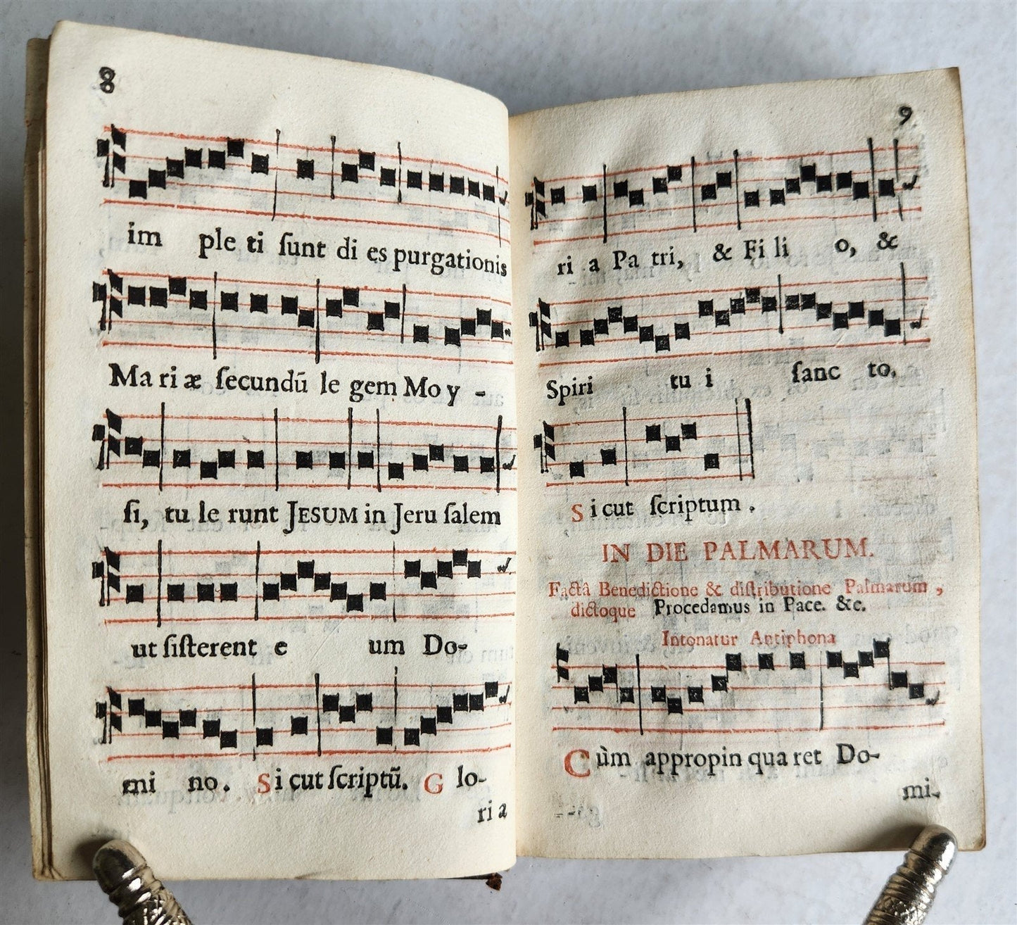 1707 MISSAL antique ILLUSTRATED w/ 20 FOLDING PLATES in GERMAN