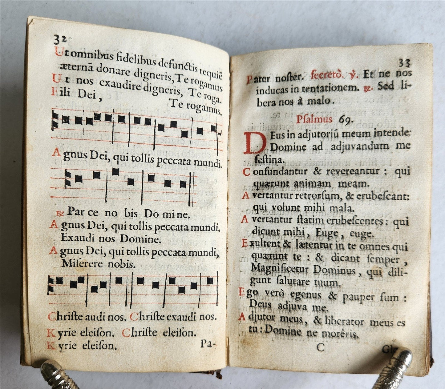 1707 MISSAL antique ILLUSTRATED w/ 20 FOLDING PLATES in GERMAN