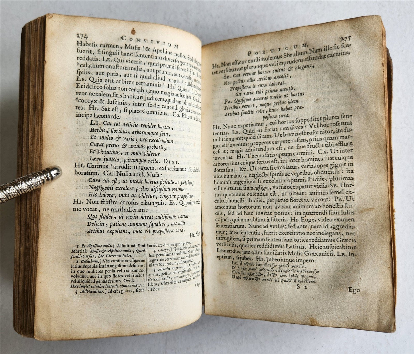 1664 COLLOQUIA by ERASMUS antique VELLUM BOUND