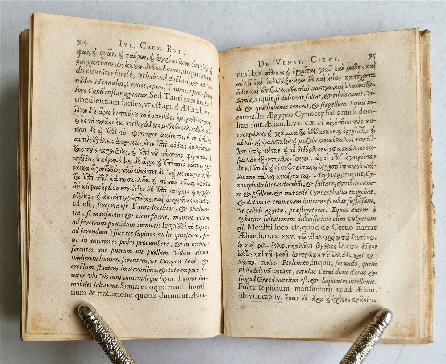 1598 TREATISE on HUNTING in CIRCUS & AMPHITHEATERS in ANTIQUITY antique VELLUM