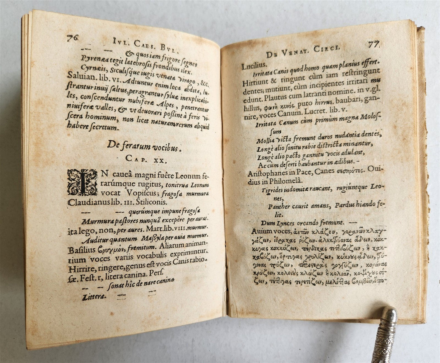1598 TREATISE on HUNTING in CIRCUS & AMPHITHEATERS in ANTIQUITY antique VELLUM
