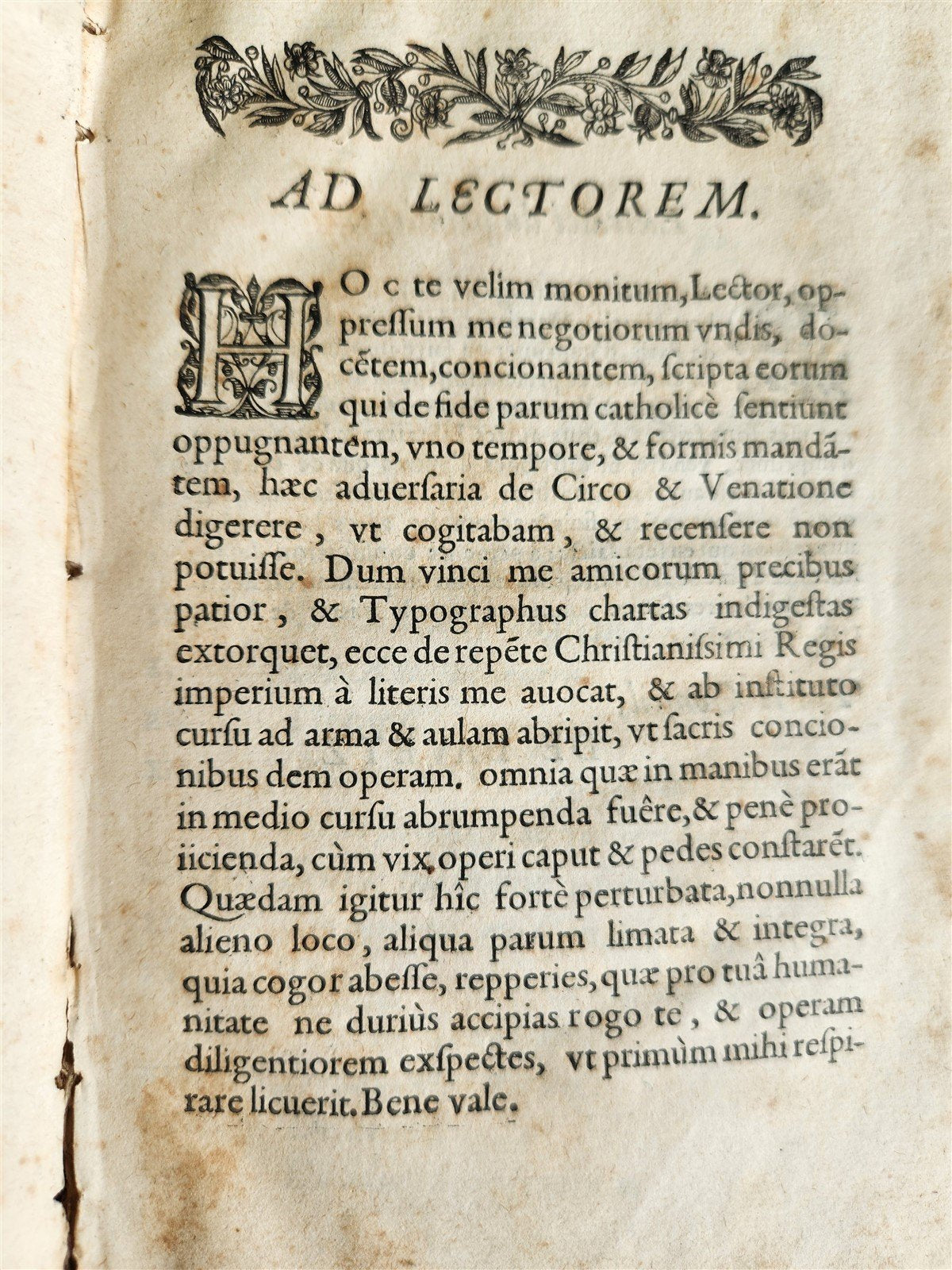 1598 TREATISE on HUNTING in CIRCUS & AMPHITHEATERS in ANTIQUITY antique VELLUM