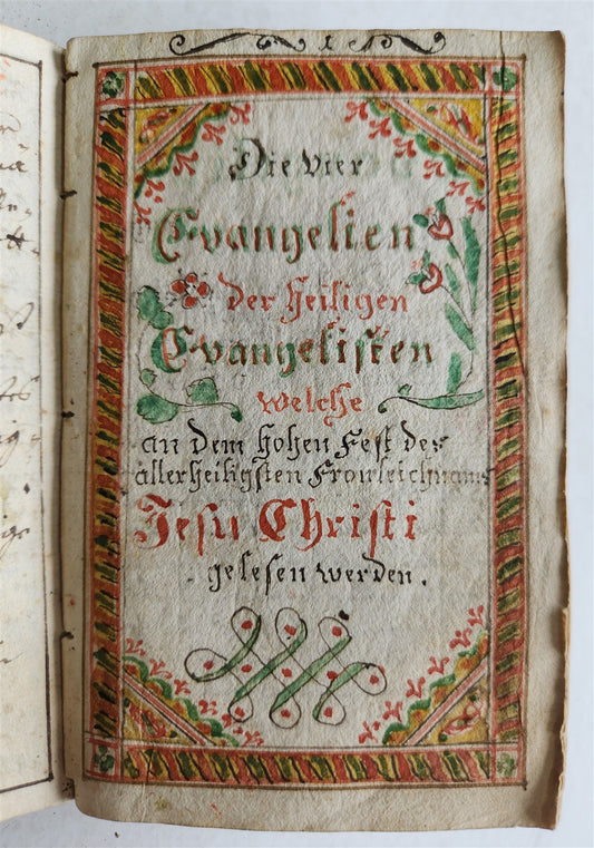 GERMAN antique MANUSCRIPT ILLUSTRATED