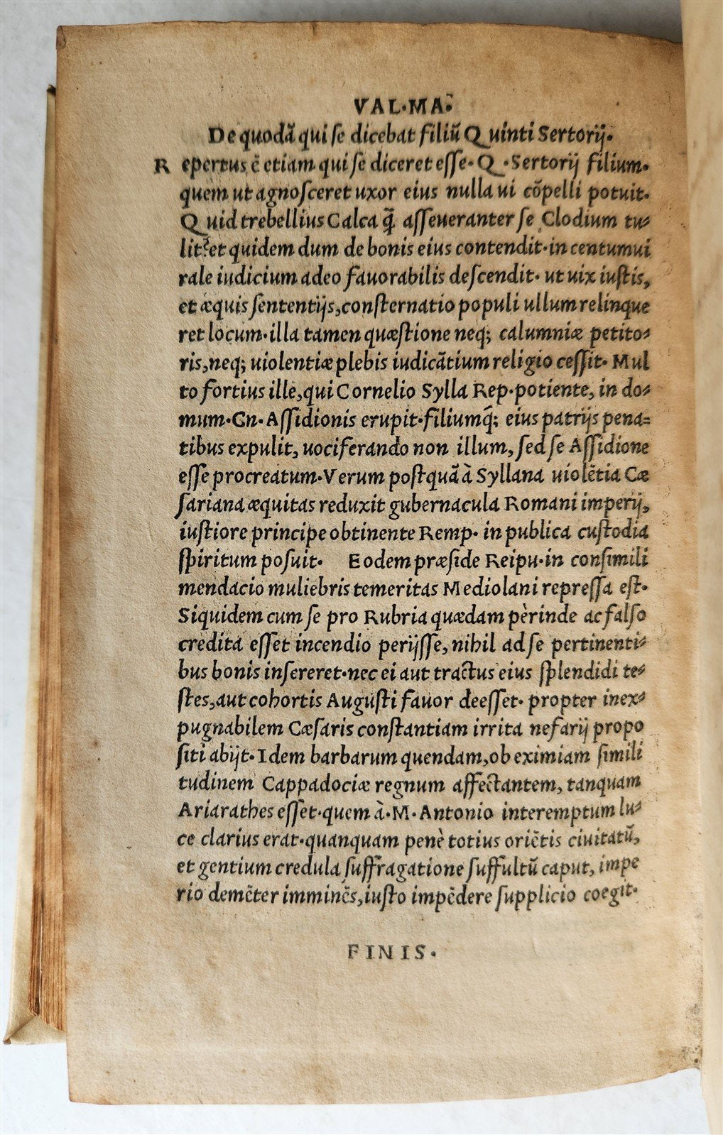1504 POST-INCUNABULA ALDINE PRESS VALERIUS MAXIMUS antique Dictorum et Factorum