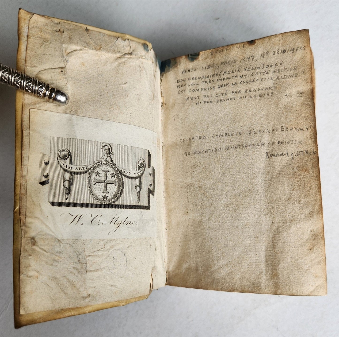 1574 BERNARDINO PINO antique Della nuoua scielta di lettere ALDUS ALDINE PRESS