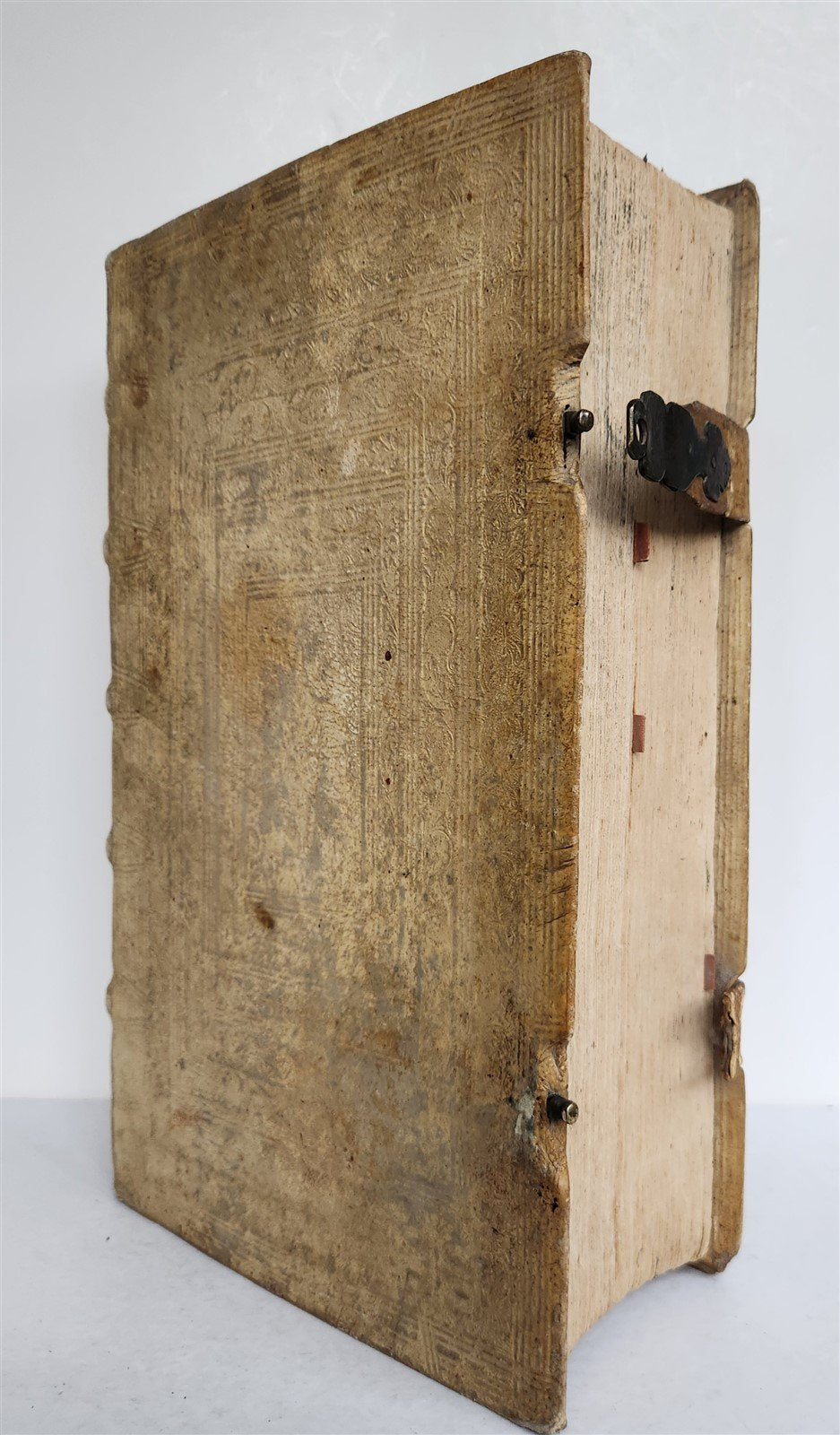 1695 WONDERS of CHRISTIAN WORLD antique PIGSKIN FOLIO ADMIRANDA ORBIS CHRISTIANI