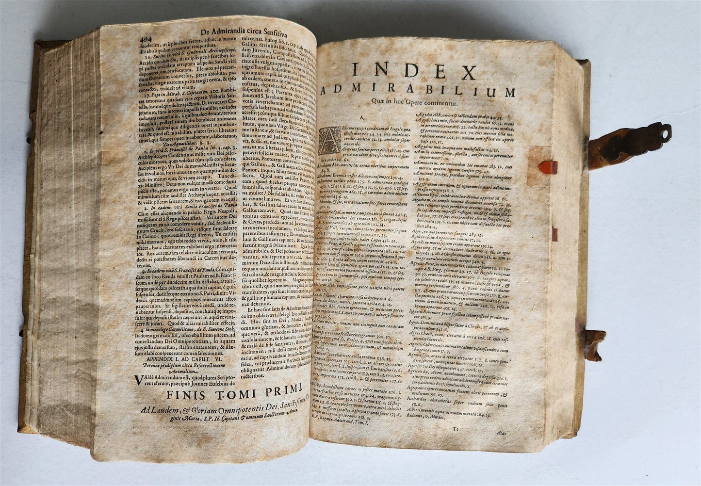 1695 WONDERS of CHRISTIAN WORLD antique PIGSKIN FOLIO ADMIRANDA ORBIS CHRISTIANI