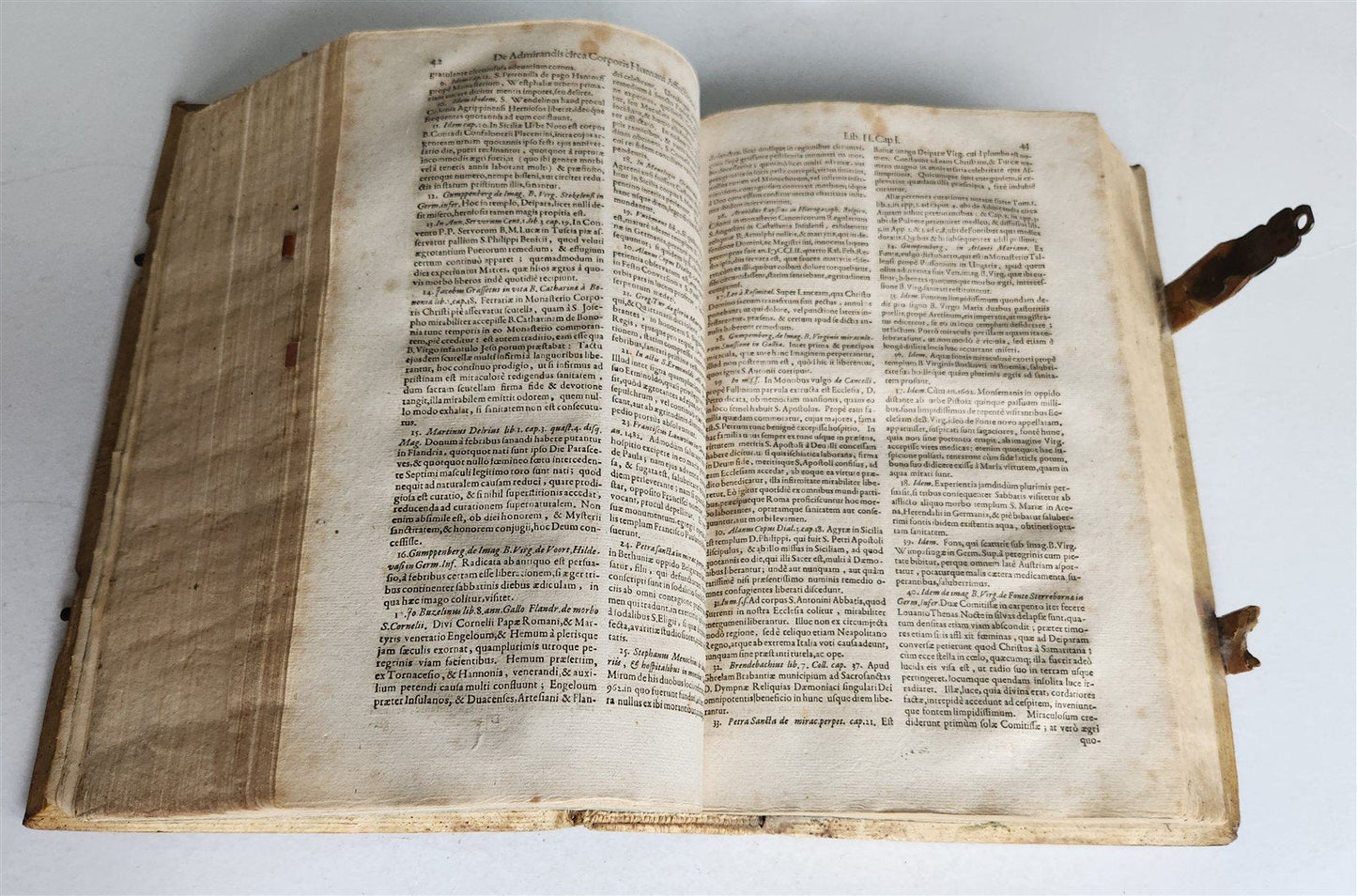 1695 WONDERS of CHRISTIAN WORLD antique PIGSKIN FOLIO ADMIRANDA ORBIS CHRISTIANI