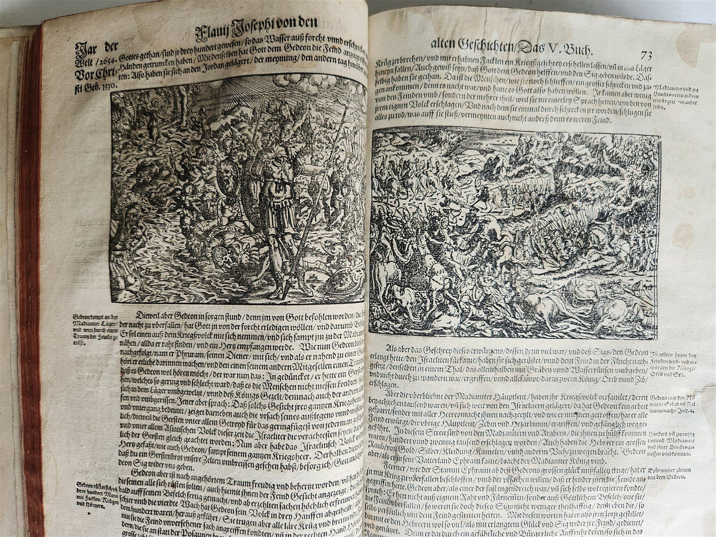 1587 JEWISH WARS by JOSEPHUS FLAVIUS in GERMAN antique 16th c. ILLUSTRATED FOLIO