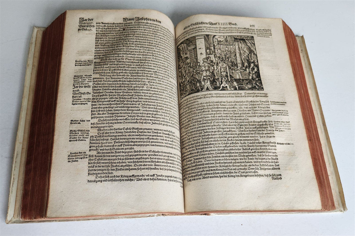 1587 JEWISH WARS by JOSEPHUS FLAVIUS in GERMAN antique 16th c. ILLUSTRATED FOLIO