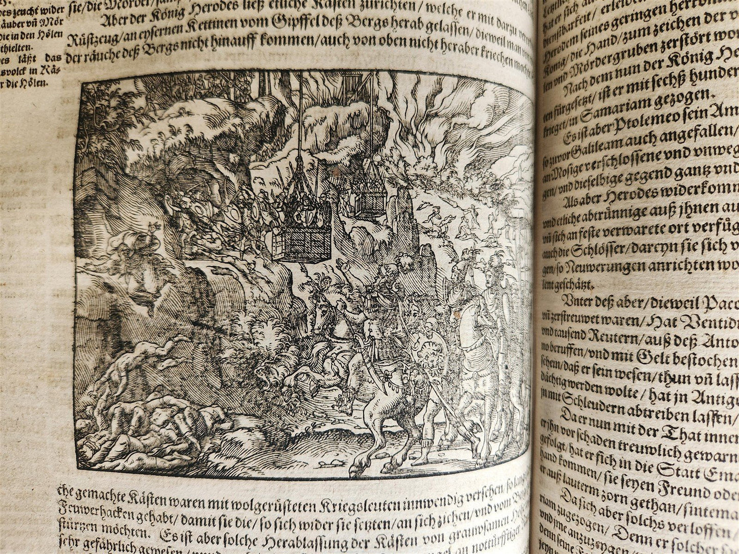 1587 JEWISH WARS by JOSEPHUS FLAVIUS in GERMAN antique 16th c. ILLUSTRATED FOLIO