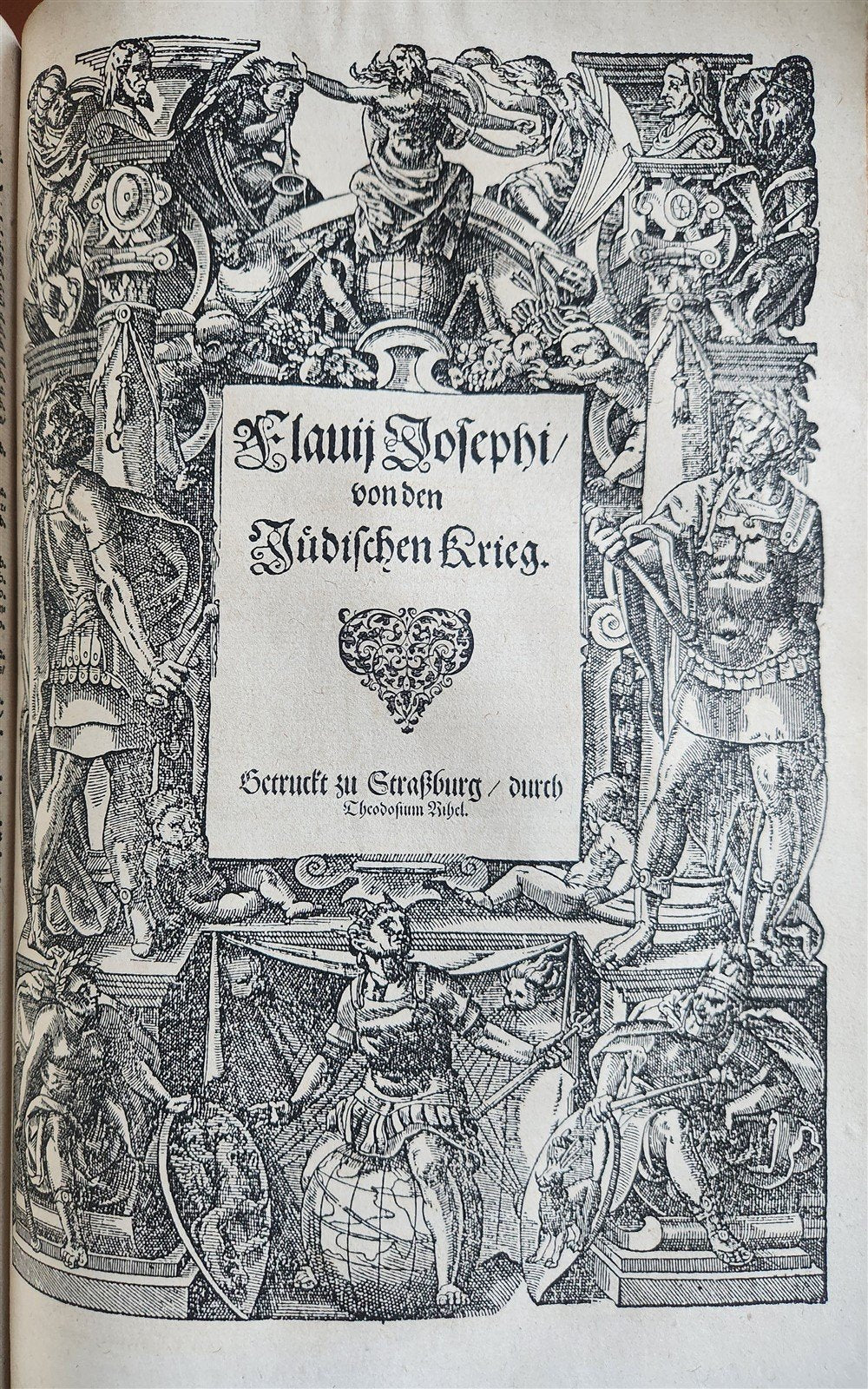 1587 JEWISH WARS by JOSEPHUS FLAVIUS in GERMAN antique 16th c. ILLUSTRATED FOLIO