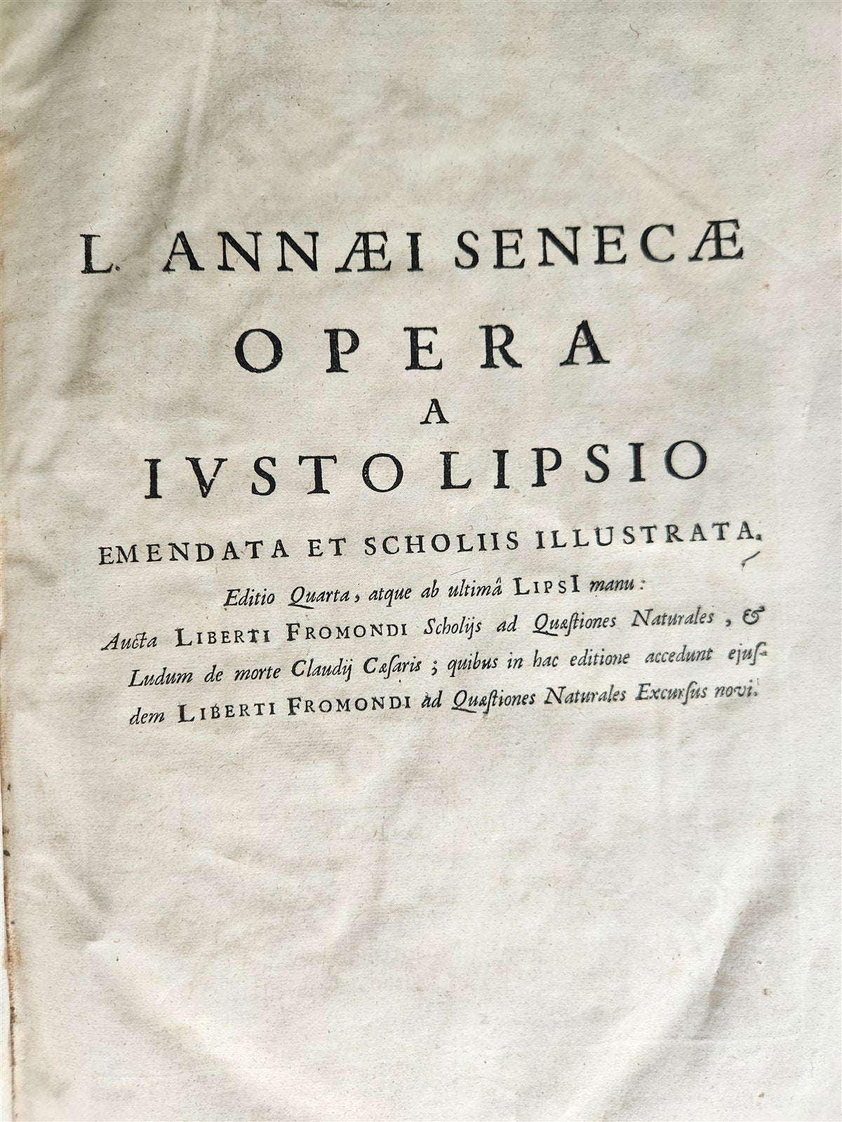 1652 SENECA OPERA w/ Lipsius' commentaries antique ILLUSTRATED LARGE FOLIO