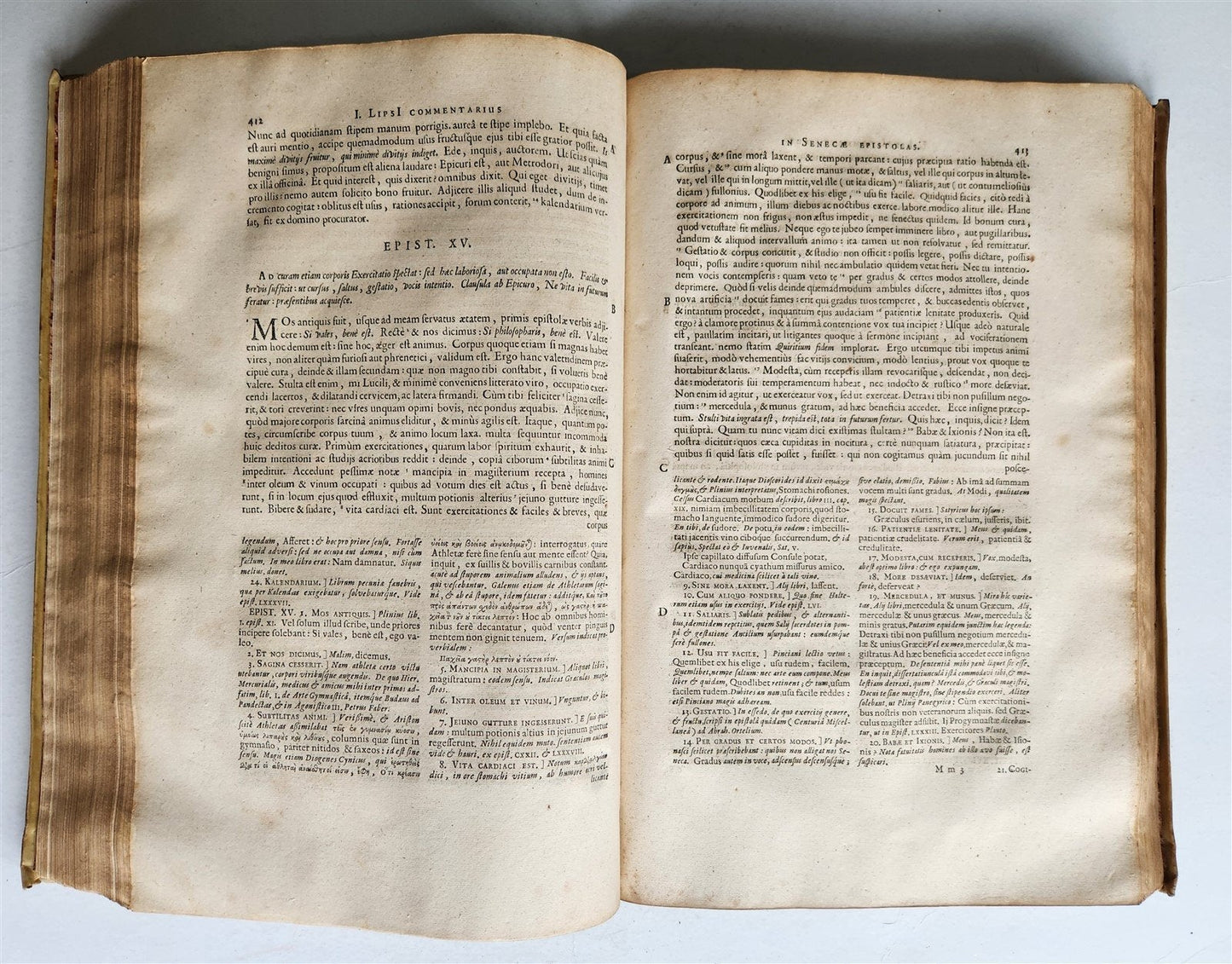 1652 SENECA OPERA w/ Lipsius' commentaries antique ILLUSTRATED LARGE FOLIO