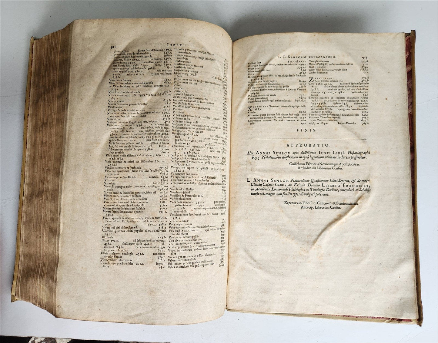 1652 SENECA OPERA w/ Lipsius' commentaries antique ILLUSTRATED LARGE FOLIO