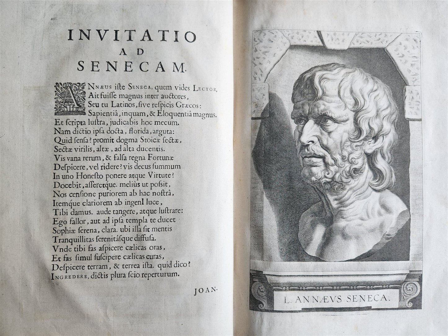 1652 SENECA OPERA w/ Lipsius' commentaries antique ILLUSTRATED LARGE FOLIO