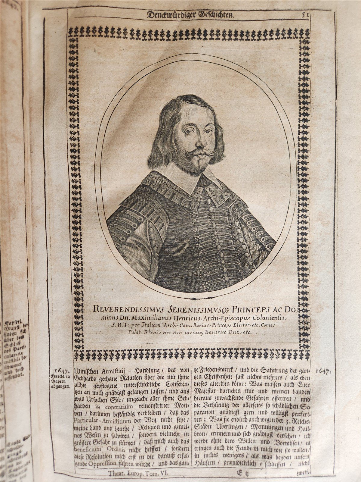1663 EUROPEAN HISTORY ILLUSTRATED w/ OVER 80 ENGRAVINGS antique VELLUM FOLIO