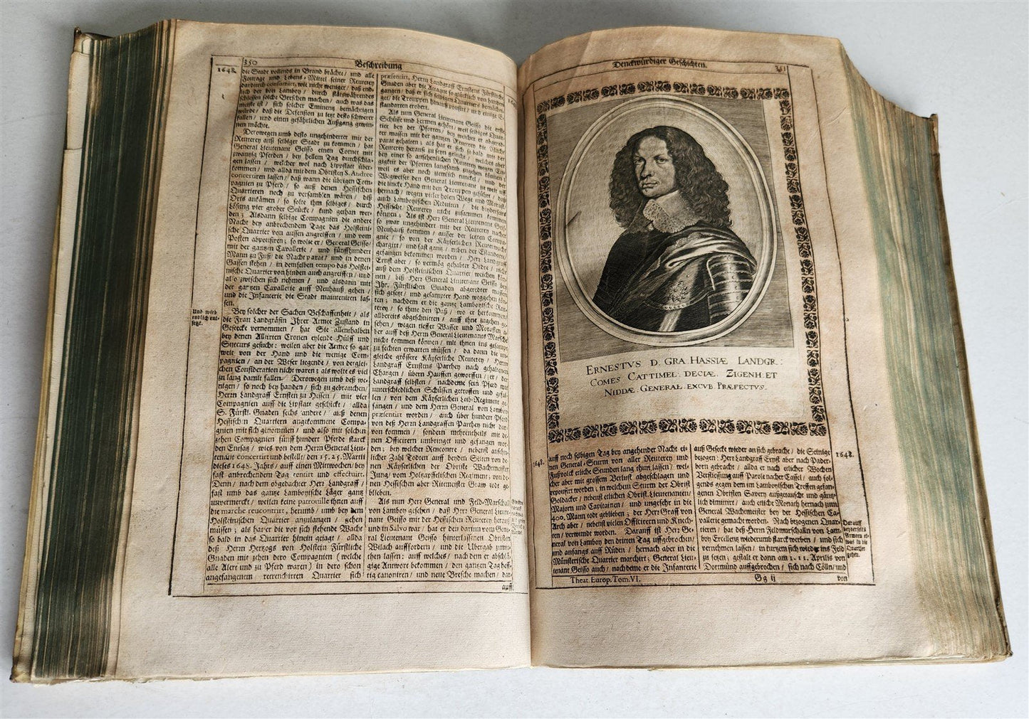 1663 EUROPEAN HISTORY ILLUSTRATED w/ OVER 80 ENGRAVINGS antique VELLUM FOLIO