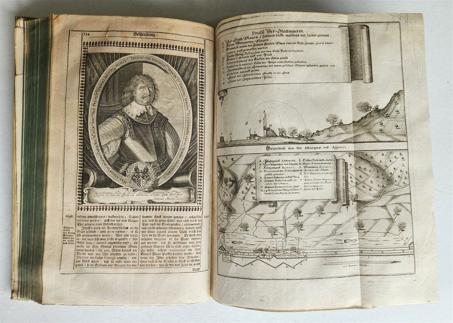 1663 EUROPEAN HISTORY ILLUSTRATED w/ OVER 80 ENGRAVINGS antique VELLUM FOLIO
