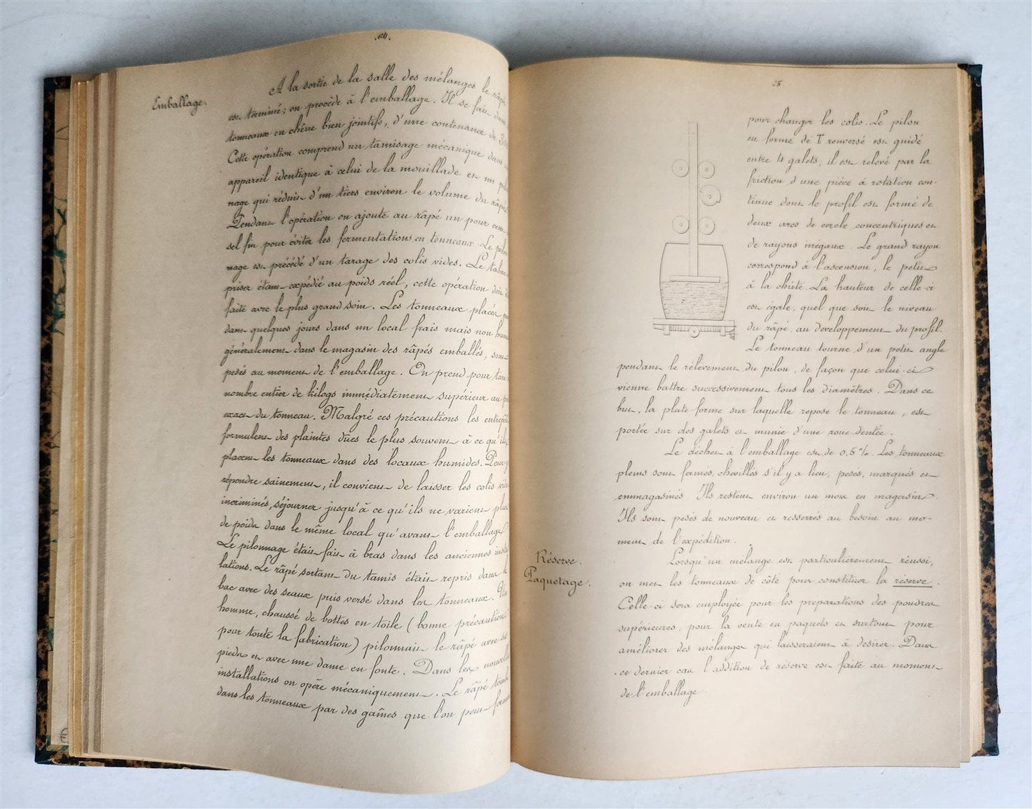 1893 TOBACCO FABRICATION COURSE antique FRENCH MANUSCRIPT COLLOTYPE illustrated