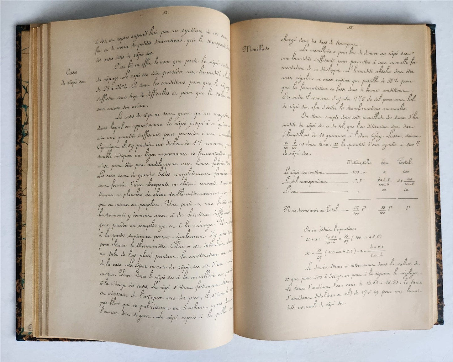 1893 TOBACCO FABRICATION COURSE antique FRENCH MANUSCRIPT COLLOTYPE illustrated