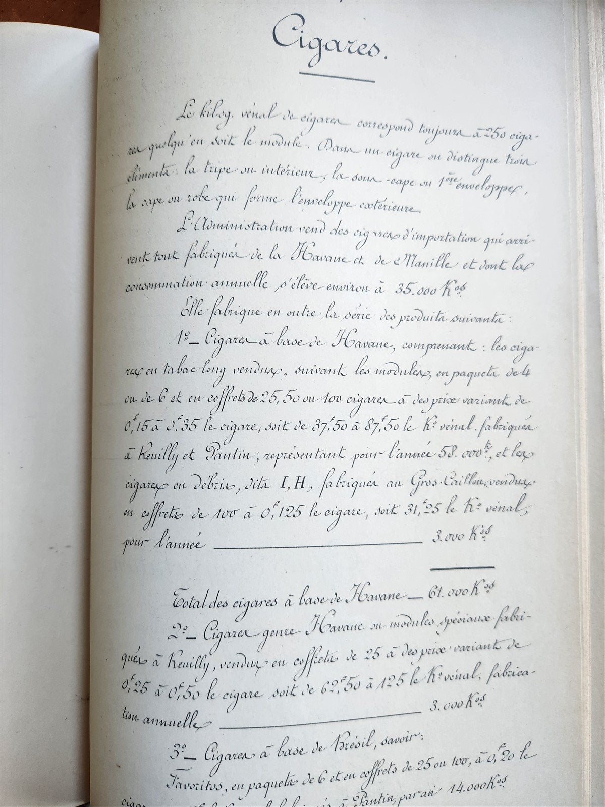 1893 TOBACCO FABRICATION COURSE antique FRENCH MANUSCRIPT COLLOTYPE illustrated