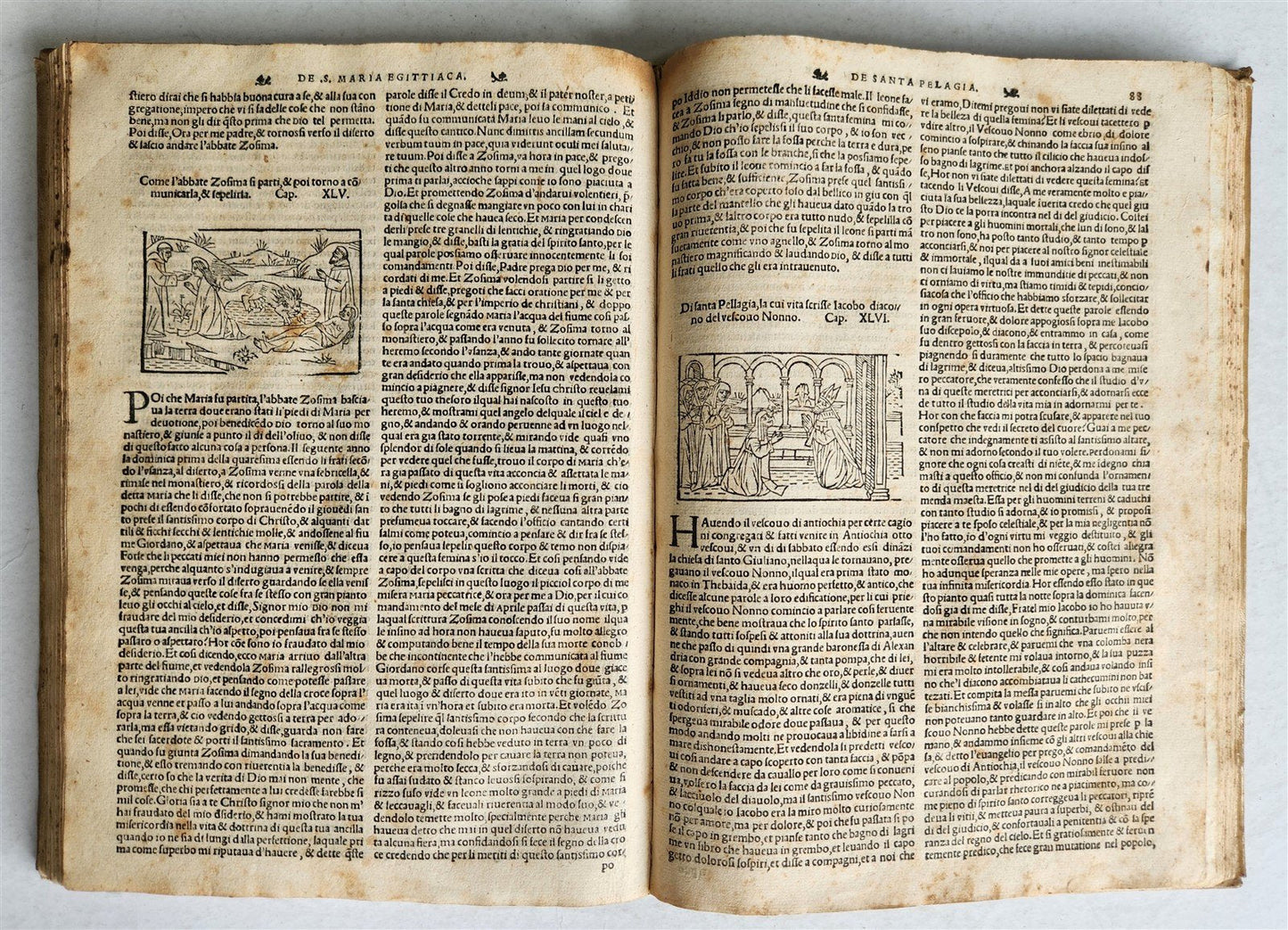 1557 LIVES of SAINTS ILLUSTRATED antique in ITALIAN scarce 16th CENTURY