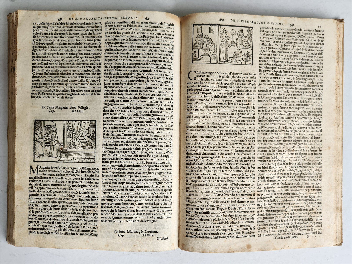 1557 LIVES of SAINTS ILLUSTRATED antique in ITALIAN scarce 16th CENTURY