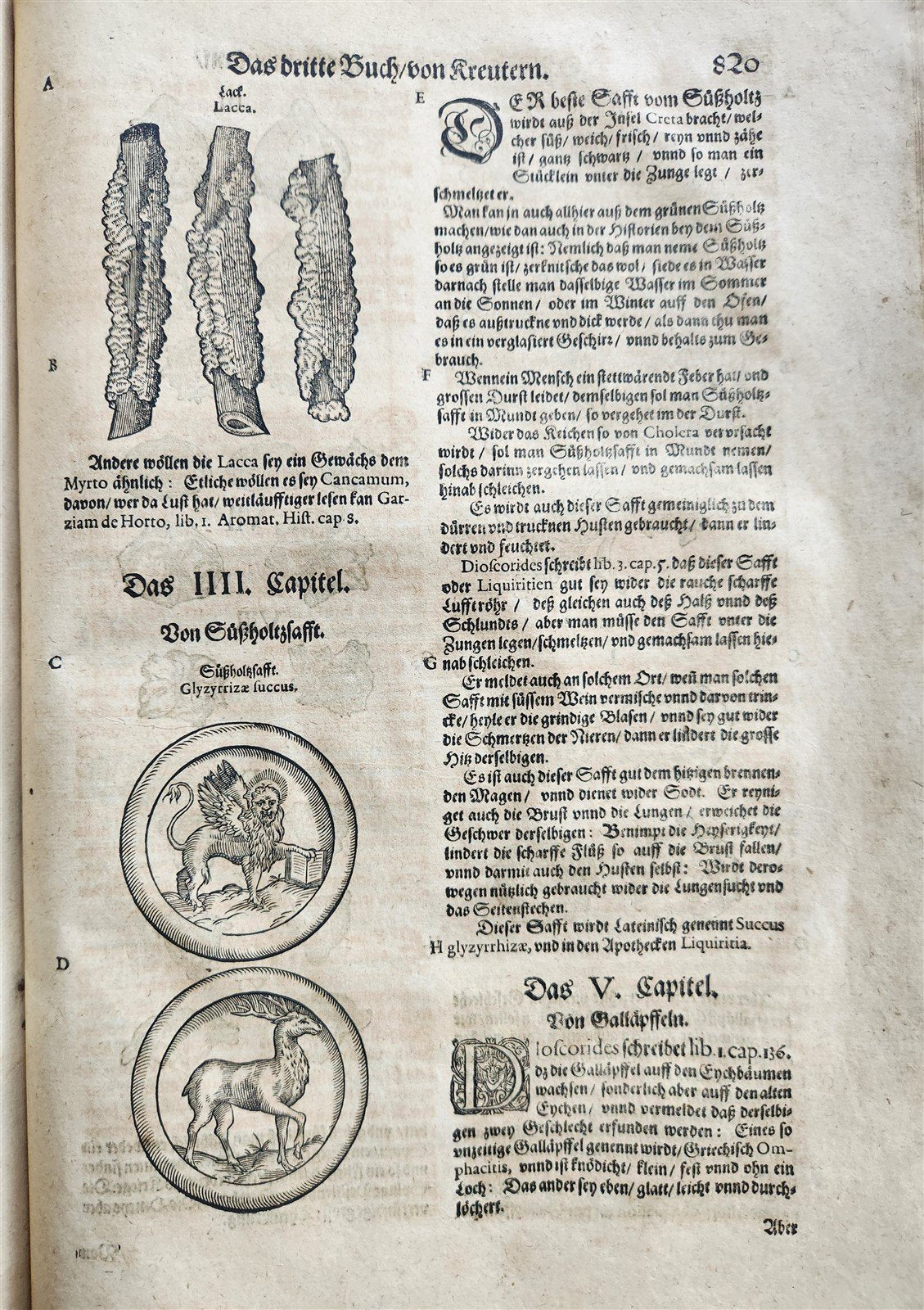 1588 HERBAL BOOK in GERMAN antique ILLUSTRATED Tabernaemontanus