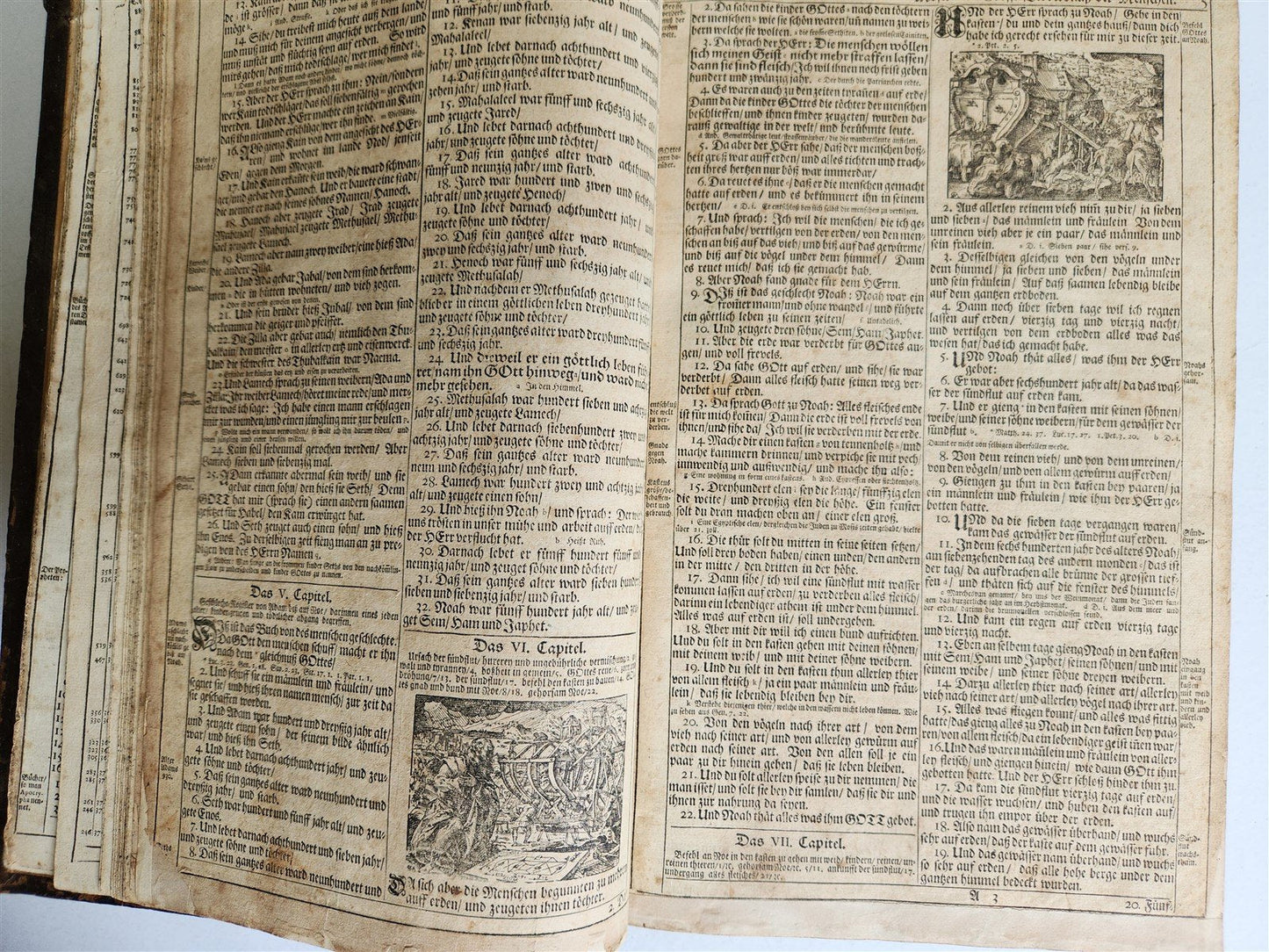 1720 BIBLE in GERMAN SWISS ILLUSTRATED antique FOLIO w/ BRASS FITTINGS