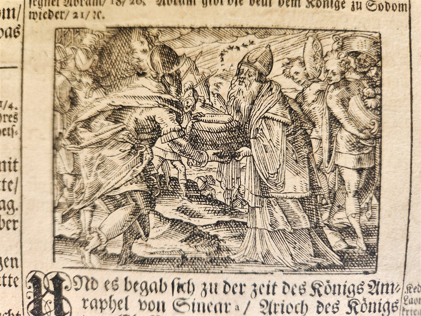 1720 BIBLE in GERMAN SWISS ILLUSTRATED antique FOLIO w/ BRASS FITTINGS