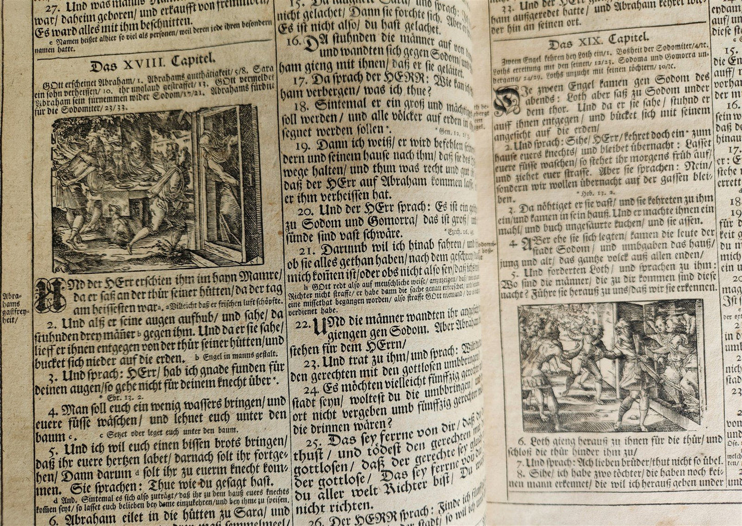 1720 BIBLE in GERMAN SWISS ILLUSTRATED antique FOLIO w/ BRASS FITTINGS