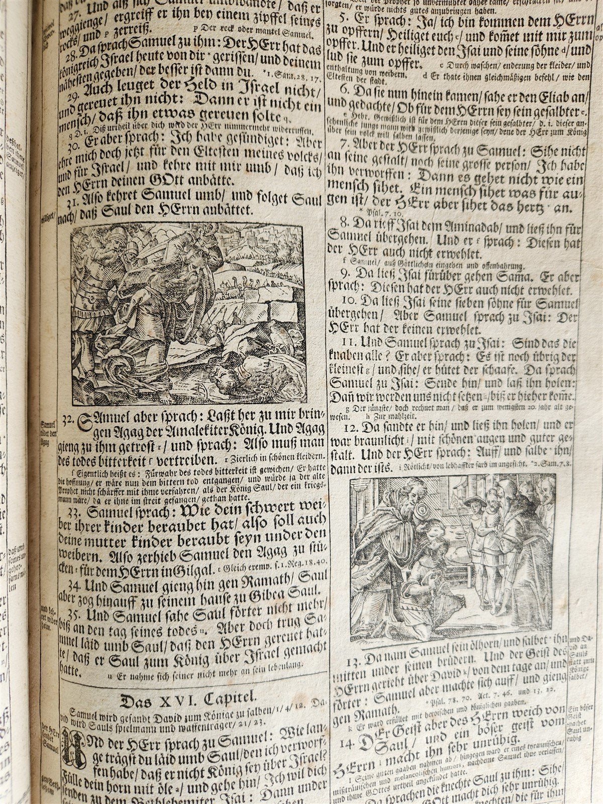 1720 BIBLE in GERMAN SWISS ILLUSTRATED antique FOLIO w/ BRASS FITTINGS