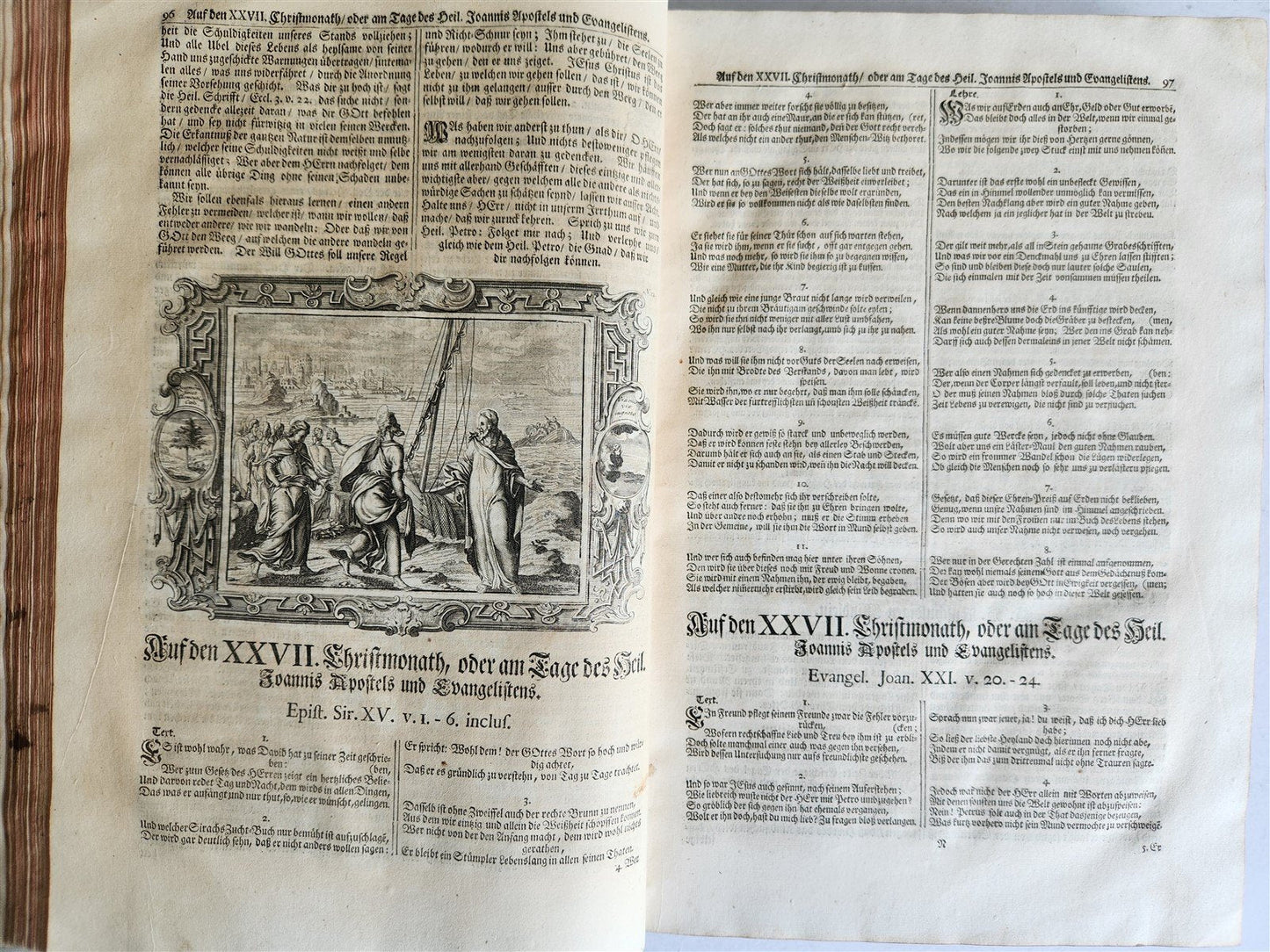 1733 ILLUSTRATED Christian Year Epistles & Gospels antique VELLUM FOLIO Prague