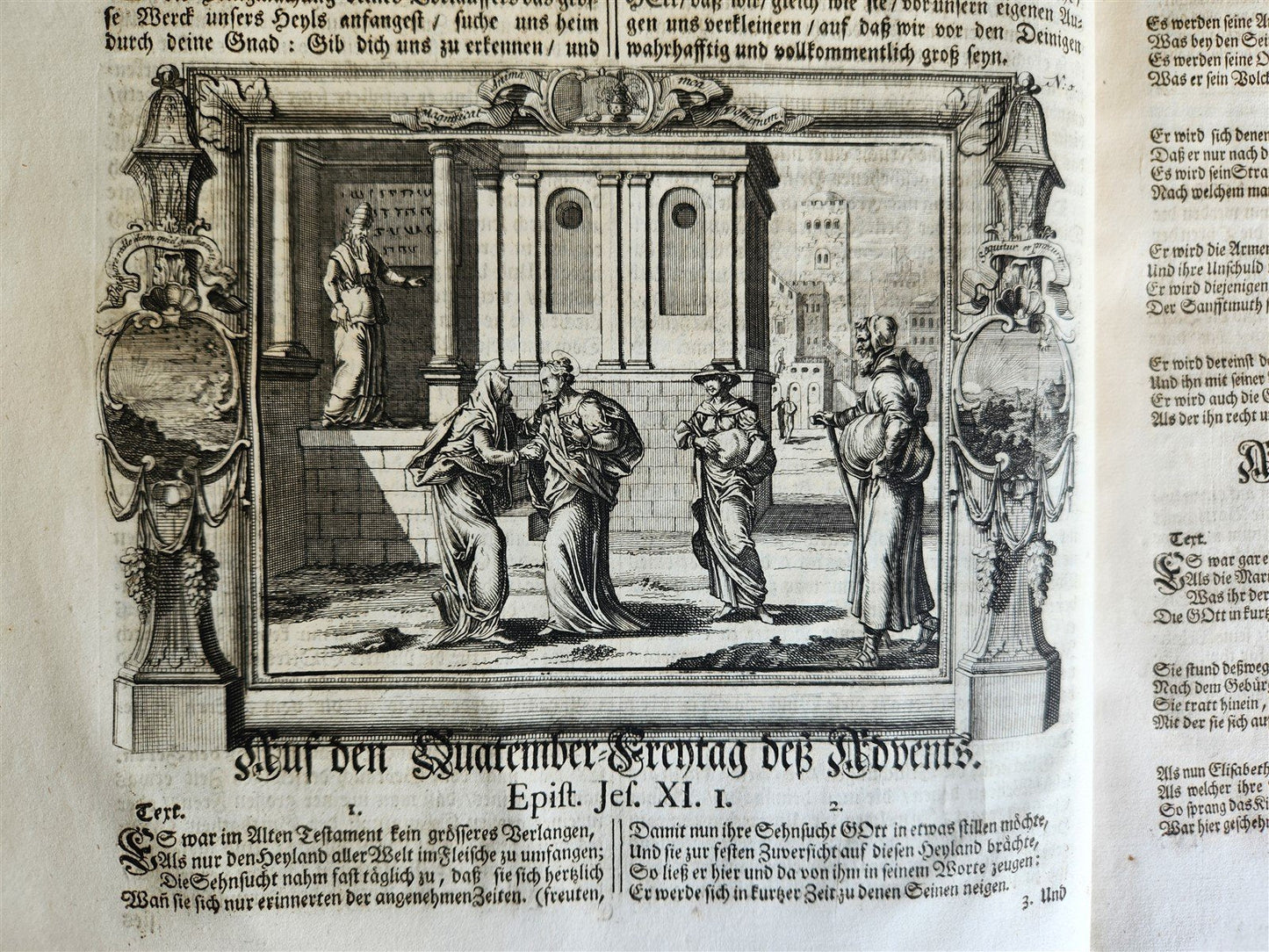 1733 ILLUSTRATED Christian Year Epistles & Gospels antique VELLUM FOLIO Prague
