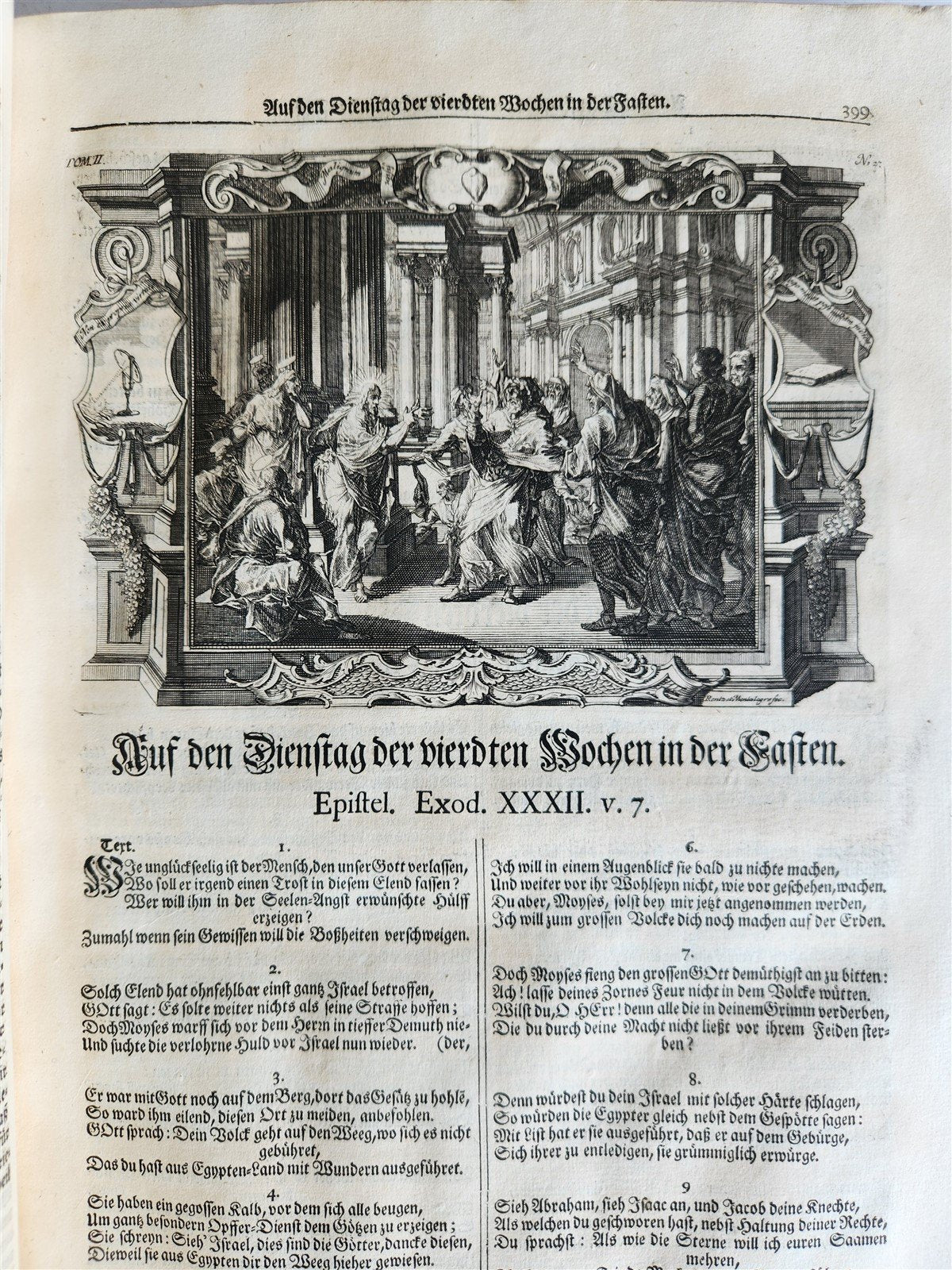 1733 ILLUSTRATED Christian Year Epistles & Gospels antique VELLUM FOLIO Prague