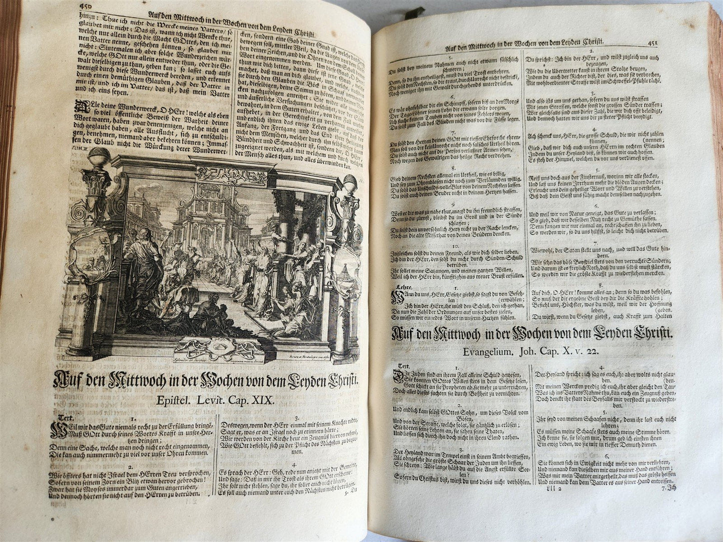 1733 ILLUSTRATED Christian Year Epistles & Gospels antique VELLUM FOLIO Prague